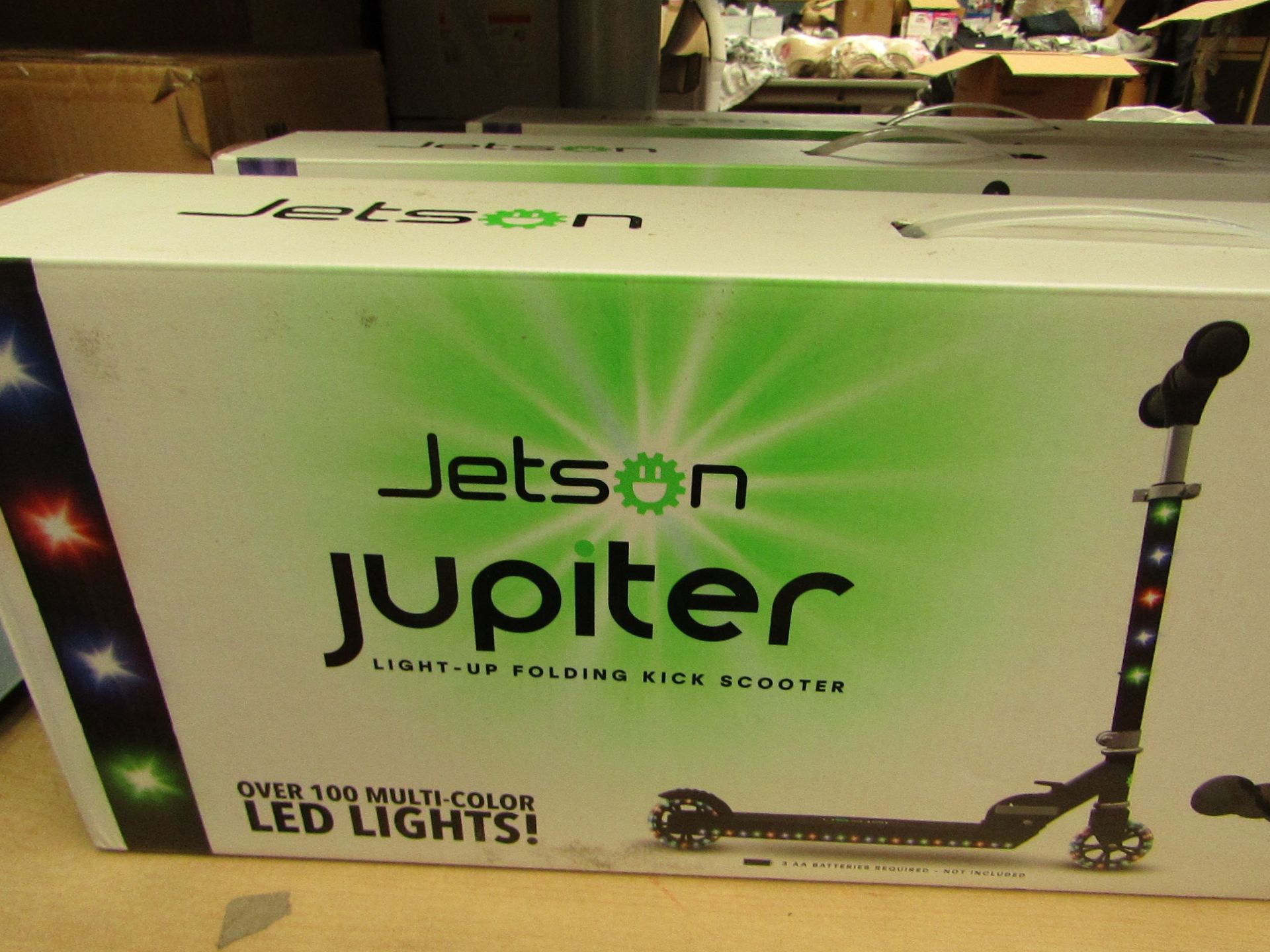 Jetson Jupiter Light Up Folding Kick Scooter boxed unchecked