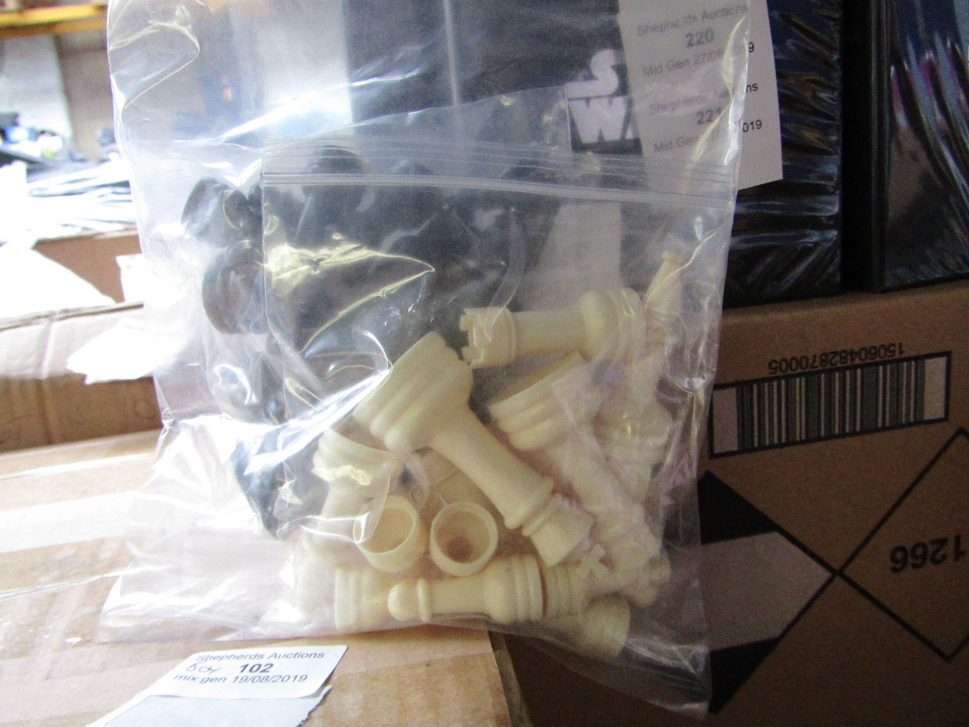 10 x Sets of Chess Pieces (only) new & packaged