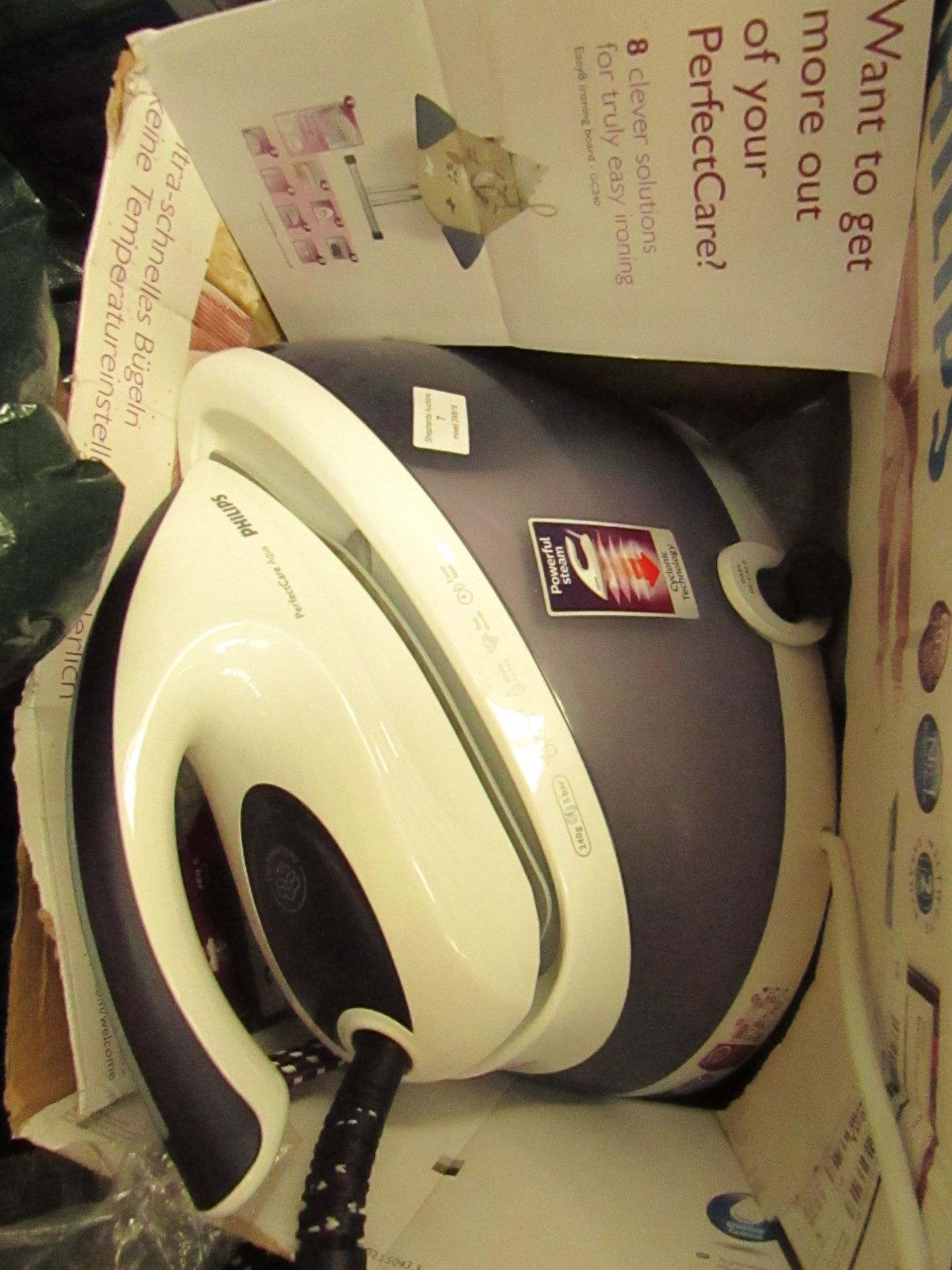 Phillip Perfect Care stemm generator iron, power on and get hot, with original box.