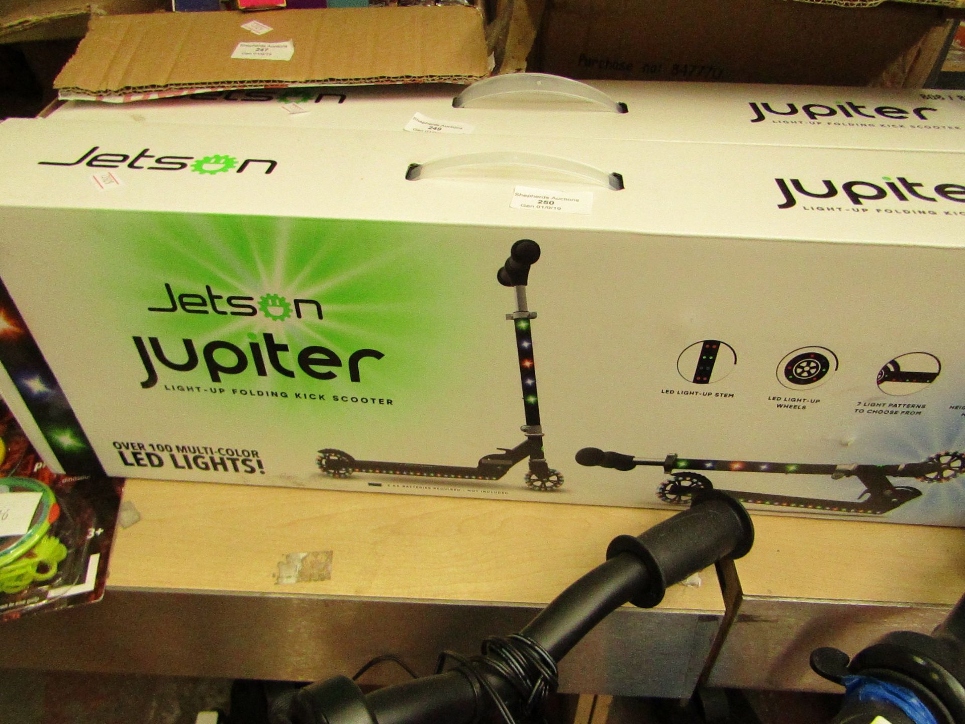 Jetson Jupiter Light Up Folding Kick Scooter, Unchecked & Boxed