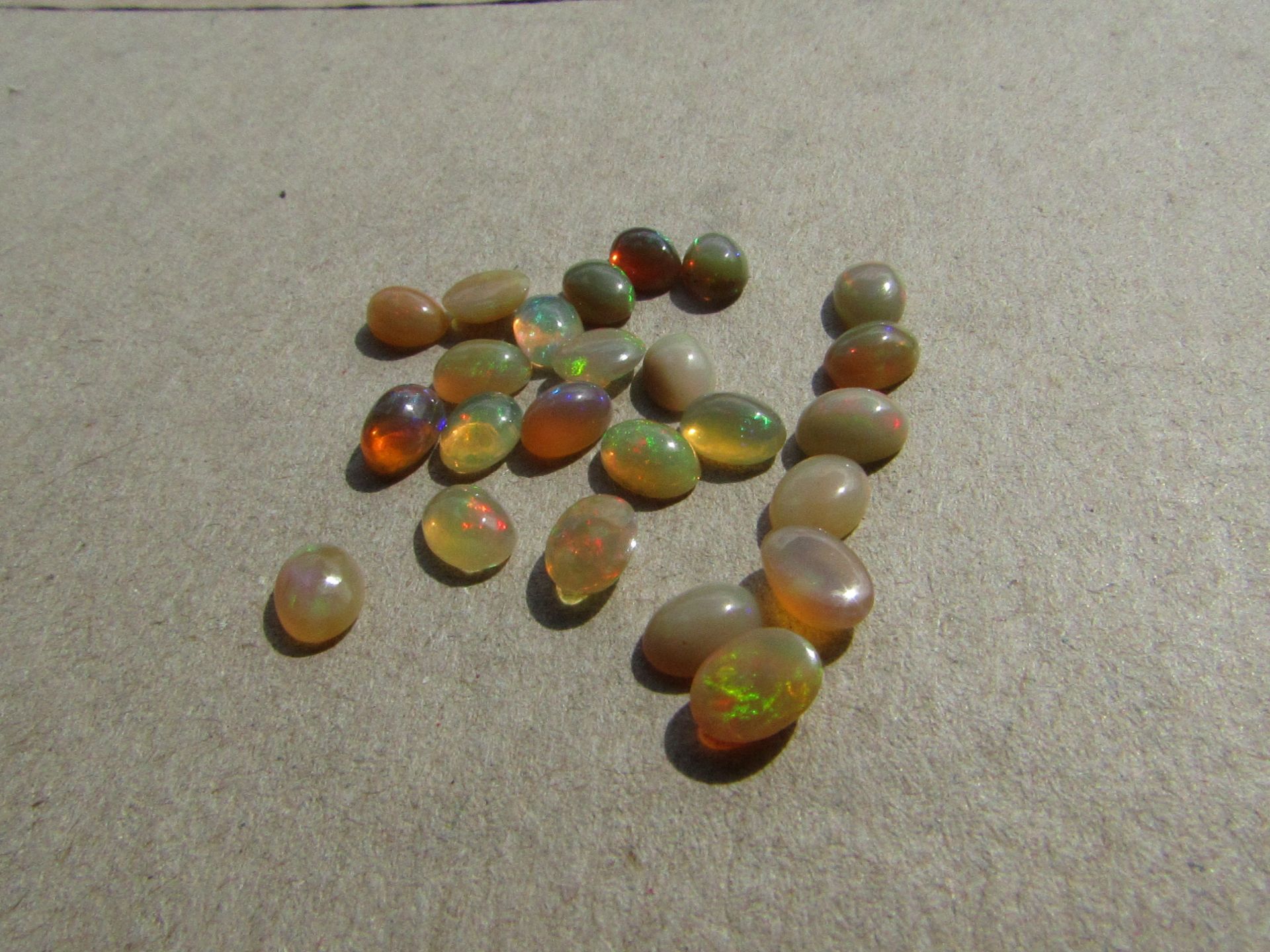 An amazing collection of Natural Ethiopa Opal Gemstones 12.00 cts 24 pieces.Perfect for making