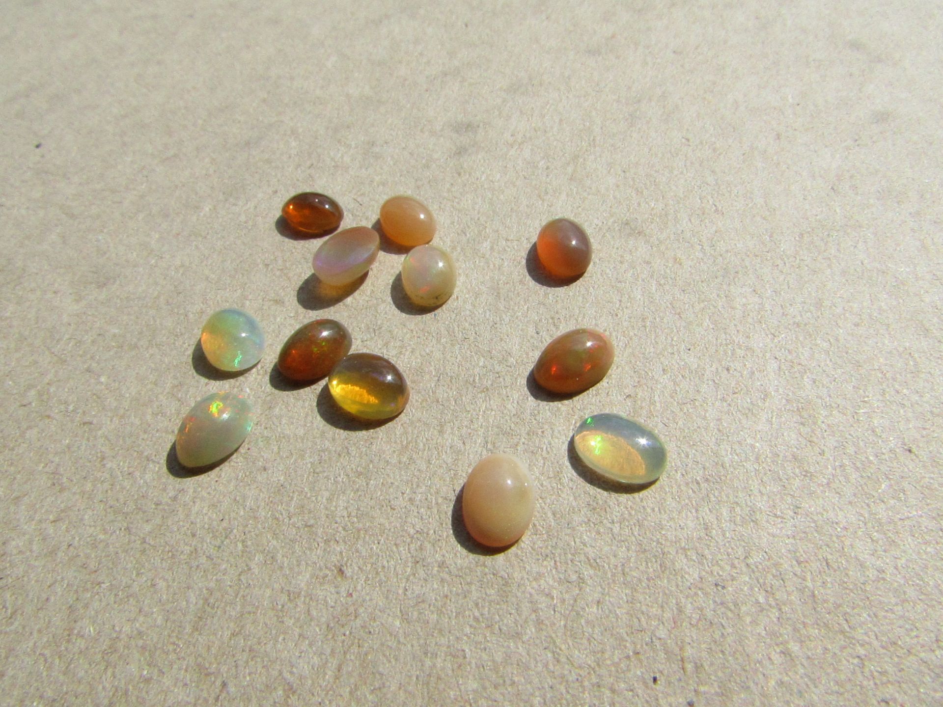 An amazing collection of Natural Ethiopia Opal Gemstones, 6.00 carat, 12 pieces. Perfect for