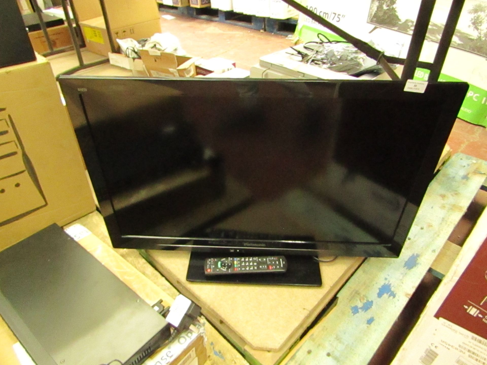 Panasonic 32" TV, tested working with stand and remote.