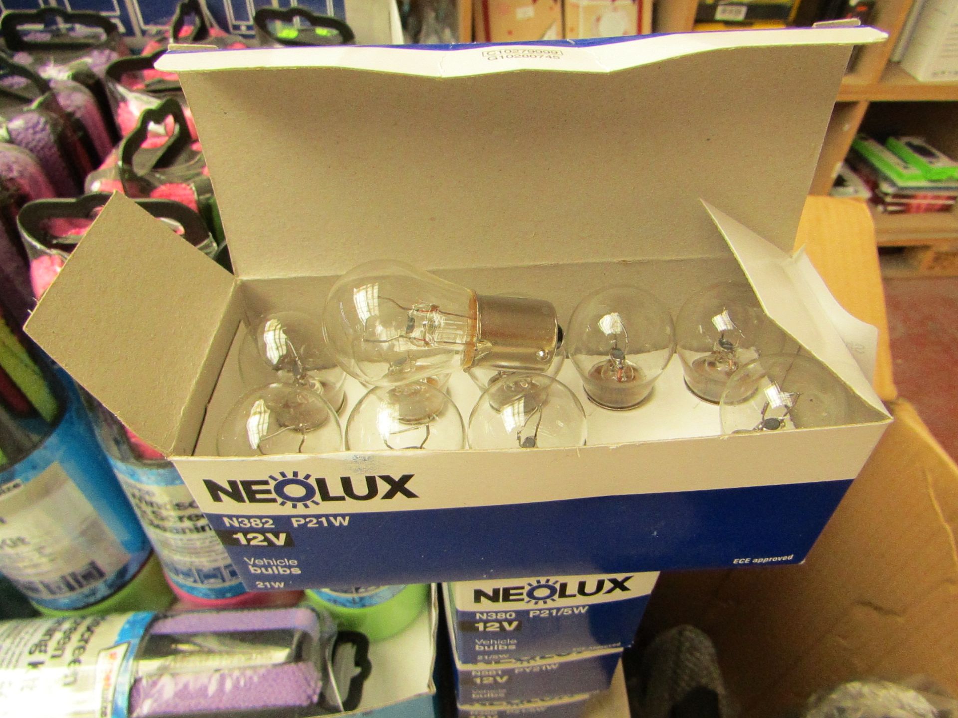 4 Boxes of 10 Neolux P21w N382 12 v car Bulbs.new and Boxed