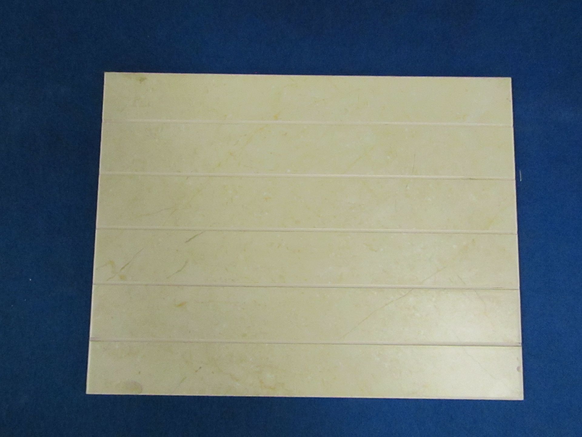 A Pallet containing 24 Packs of 10, Wickes 360x275 Crema Marfil satin Scored wall tiles, RRP £16.