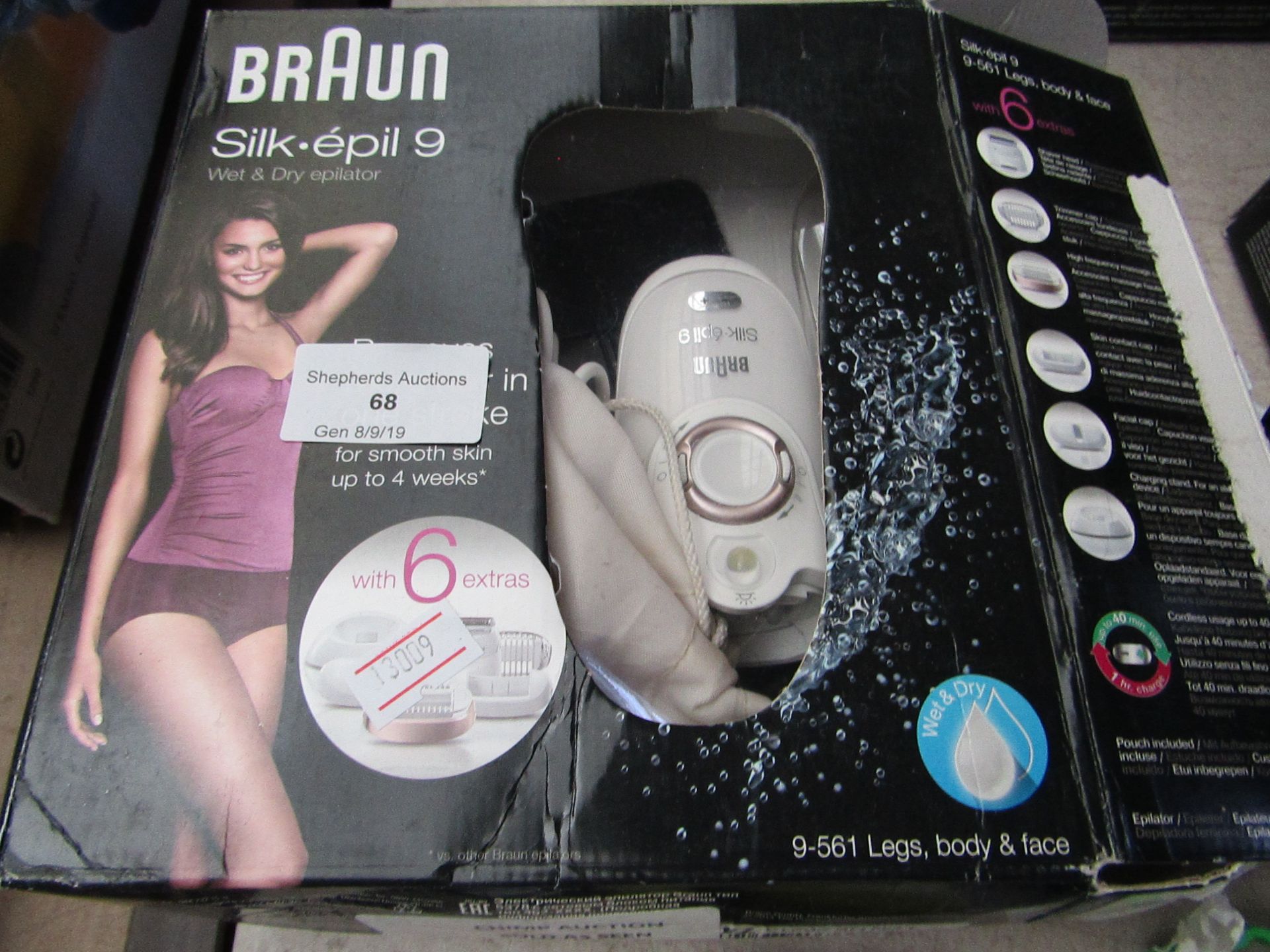 Braun Silk Epil 9 Wet & Dry Epliator packaged unchecked
