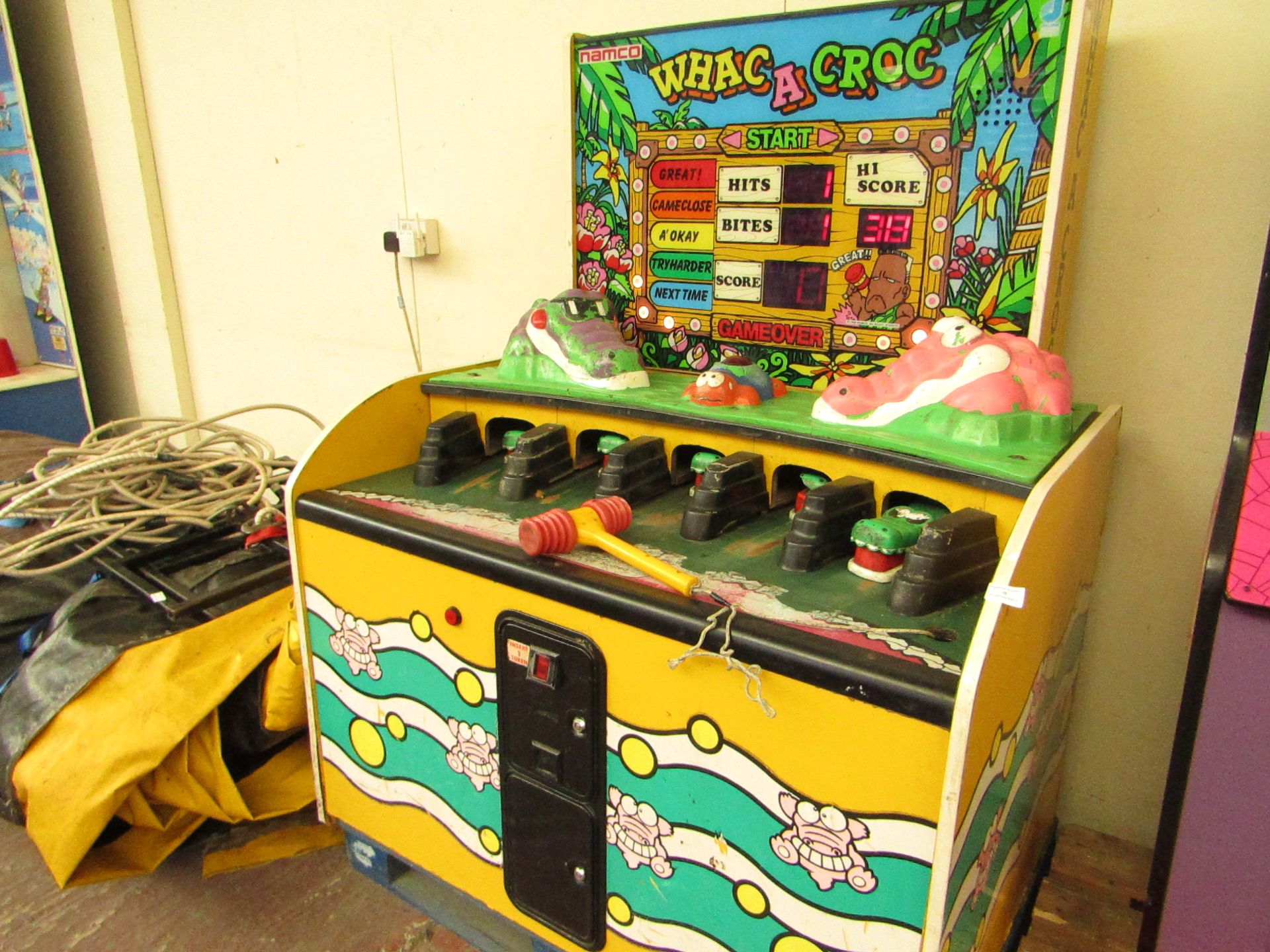 Whac -A-Croc Machine.Working when left venue