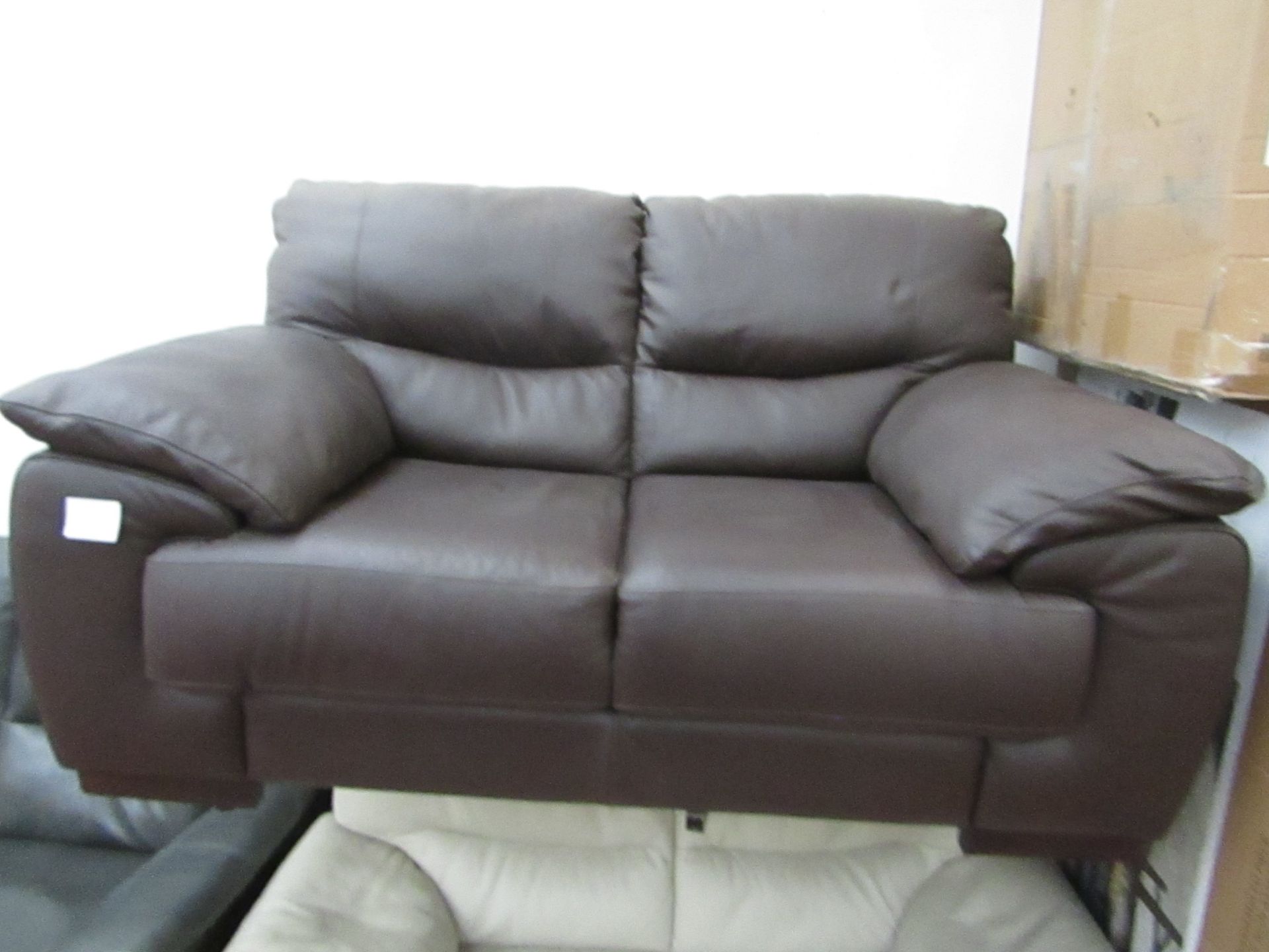 Costco 2 Seater Cream leather sofa no major damage