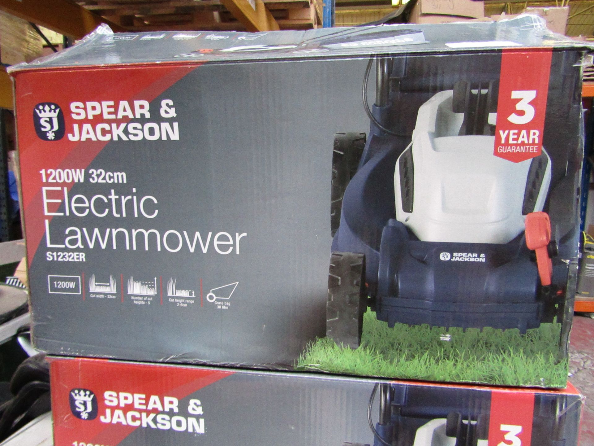 Spear and Jackson 1200w Electric Lawn Mower, Tested working and boxed, RRP œ70