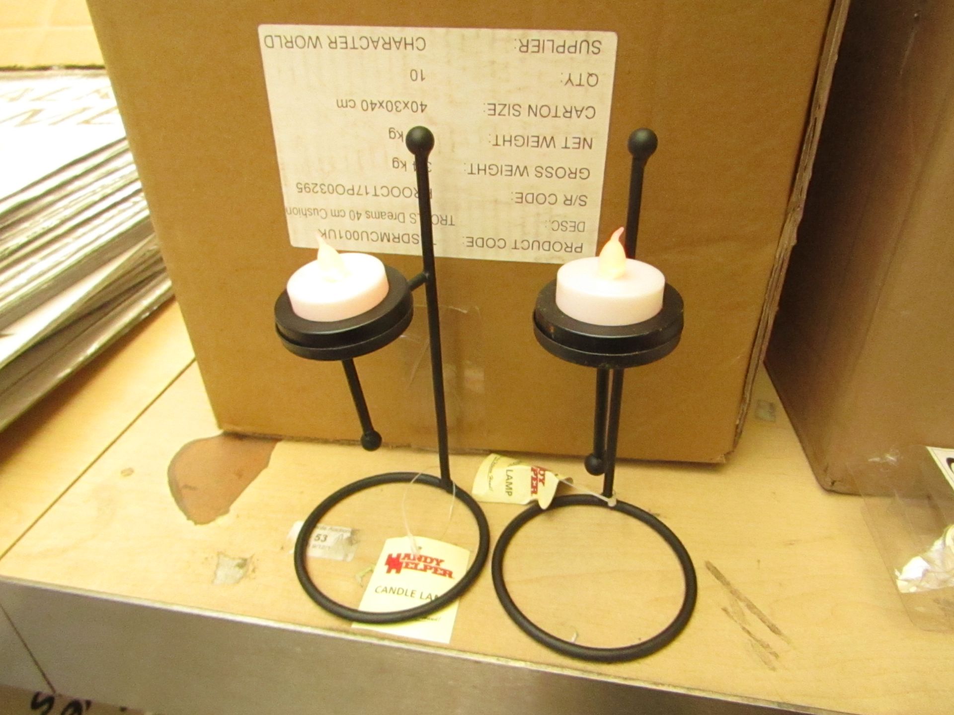 Box Containing Approx 22 T/Light Holders,we have put t/lights in to show what they look like (