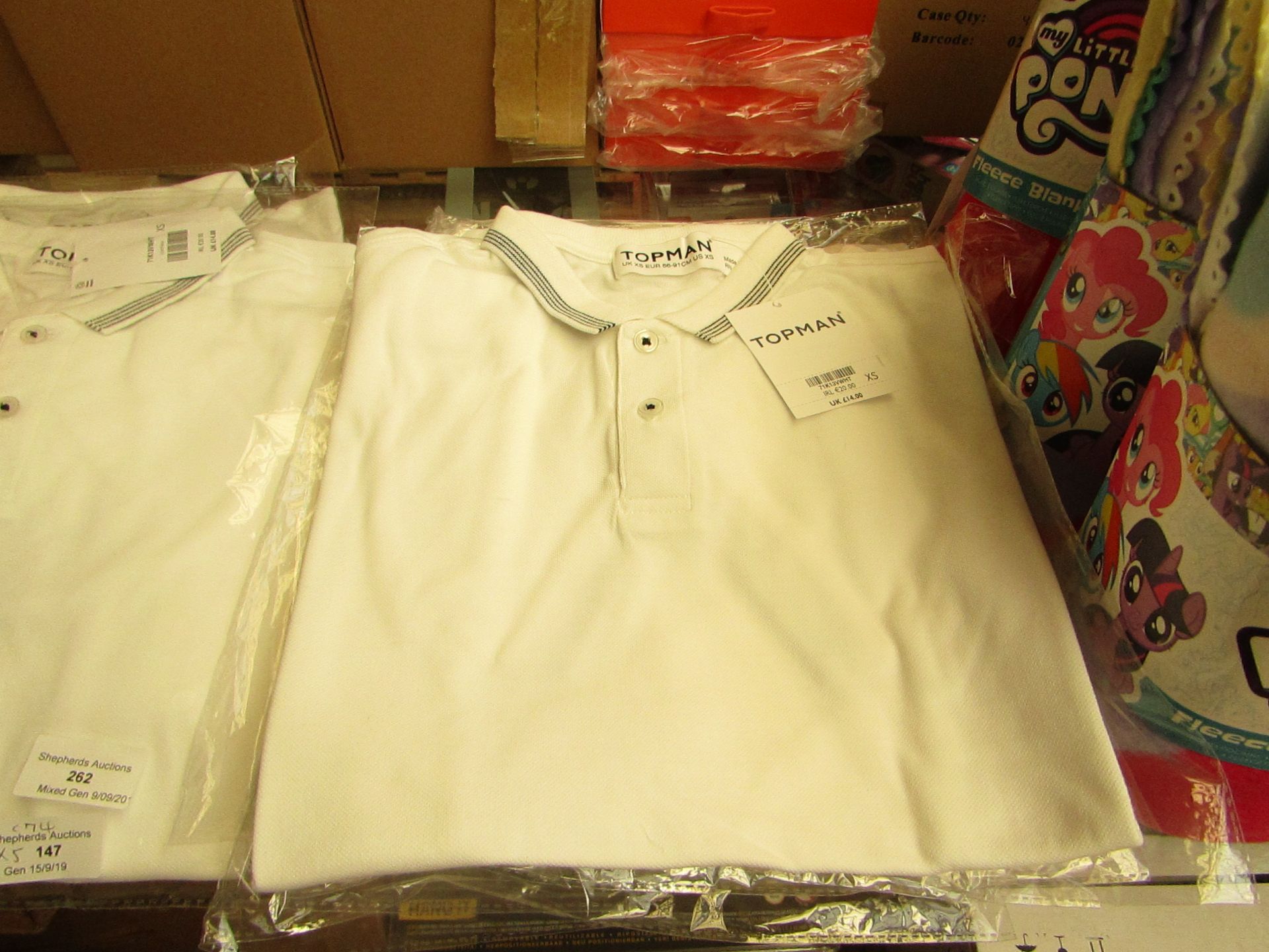 5 x Topman Polo shirts size XS RRP £14 each new with tags