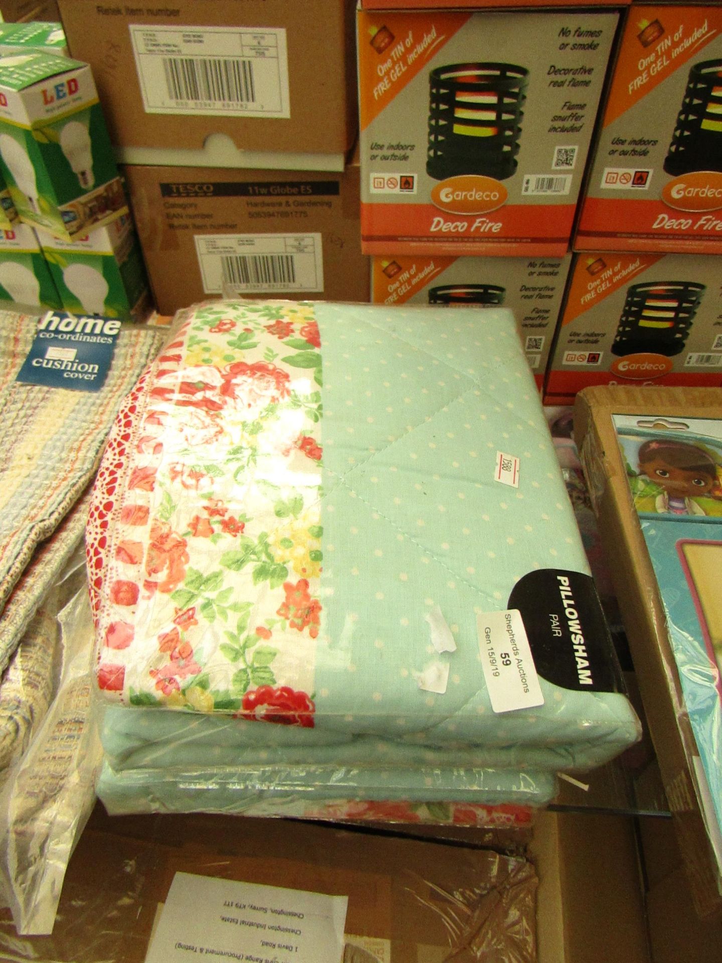 2 x Sets of 2 Pillowsham covers. New & Packaged