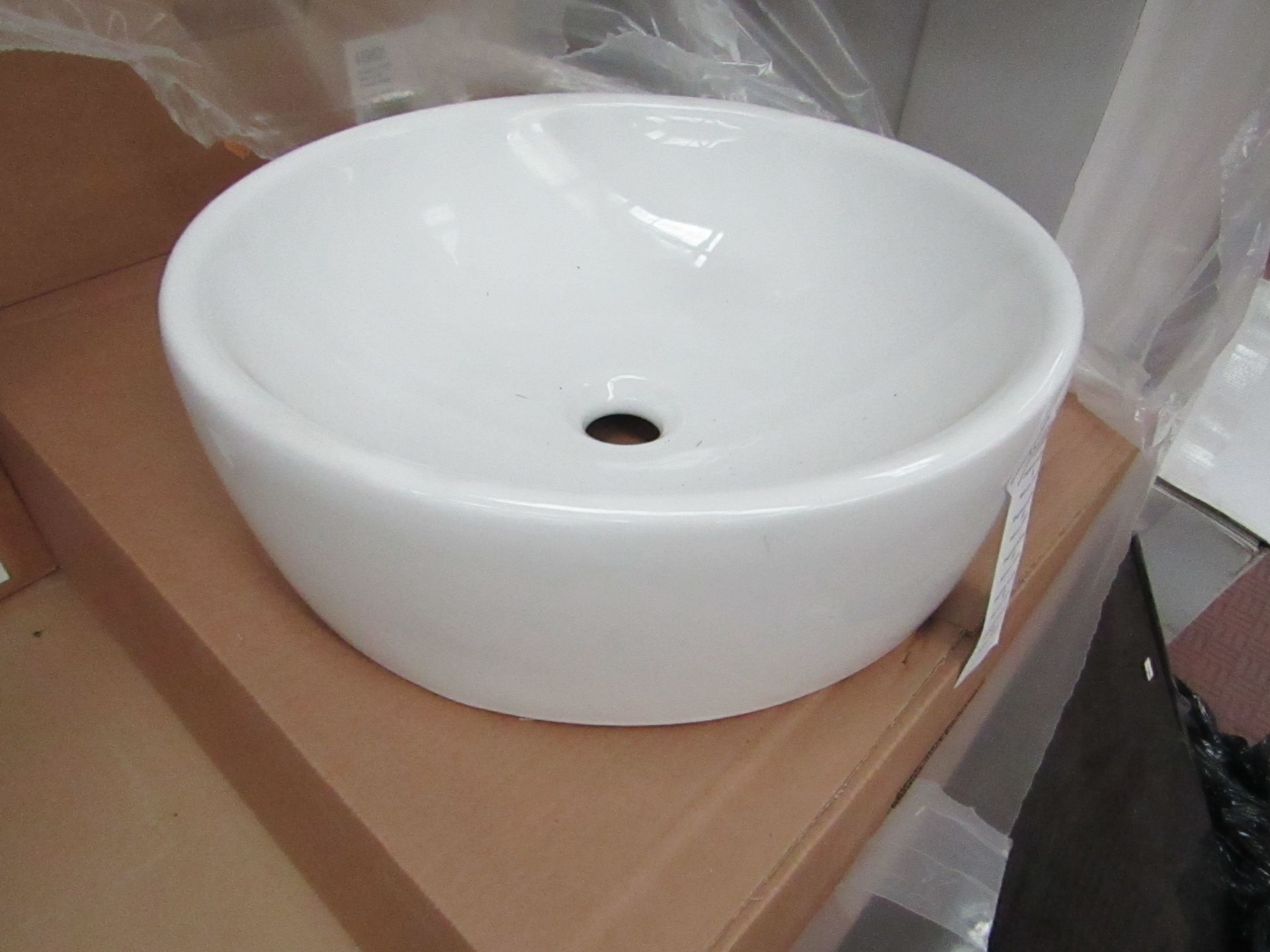 Nabis 45cm circular counter top sink, new and boxed