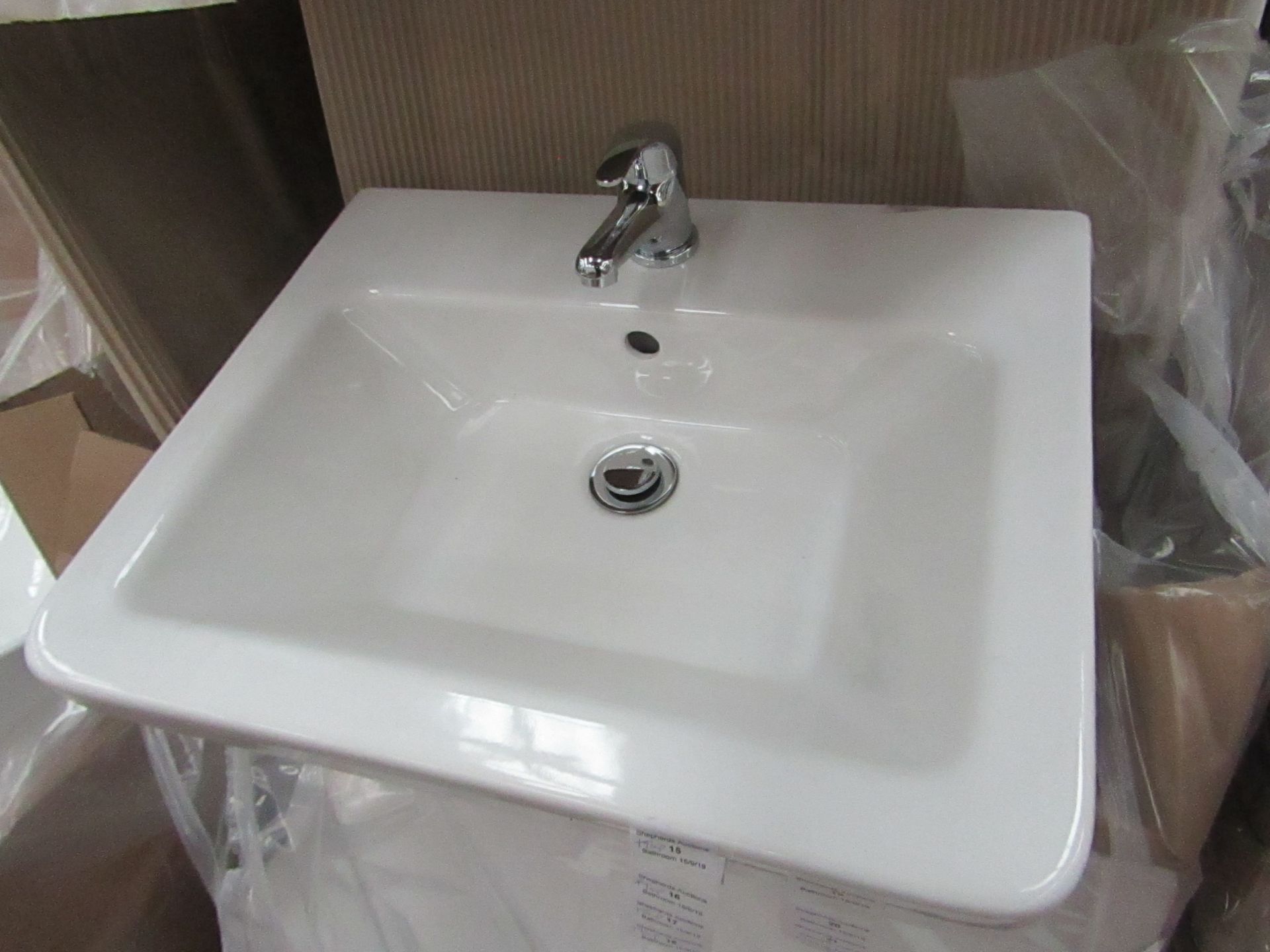 Victoria Plum Verso 550mm sink with mono block mixer tap, new and Boxed