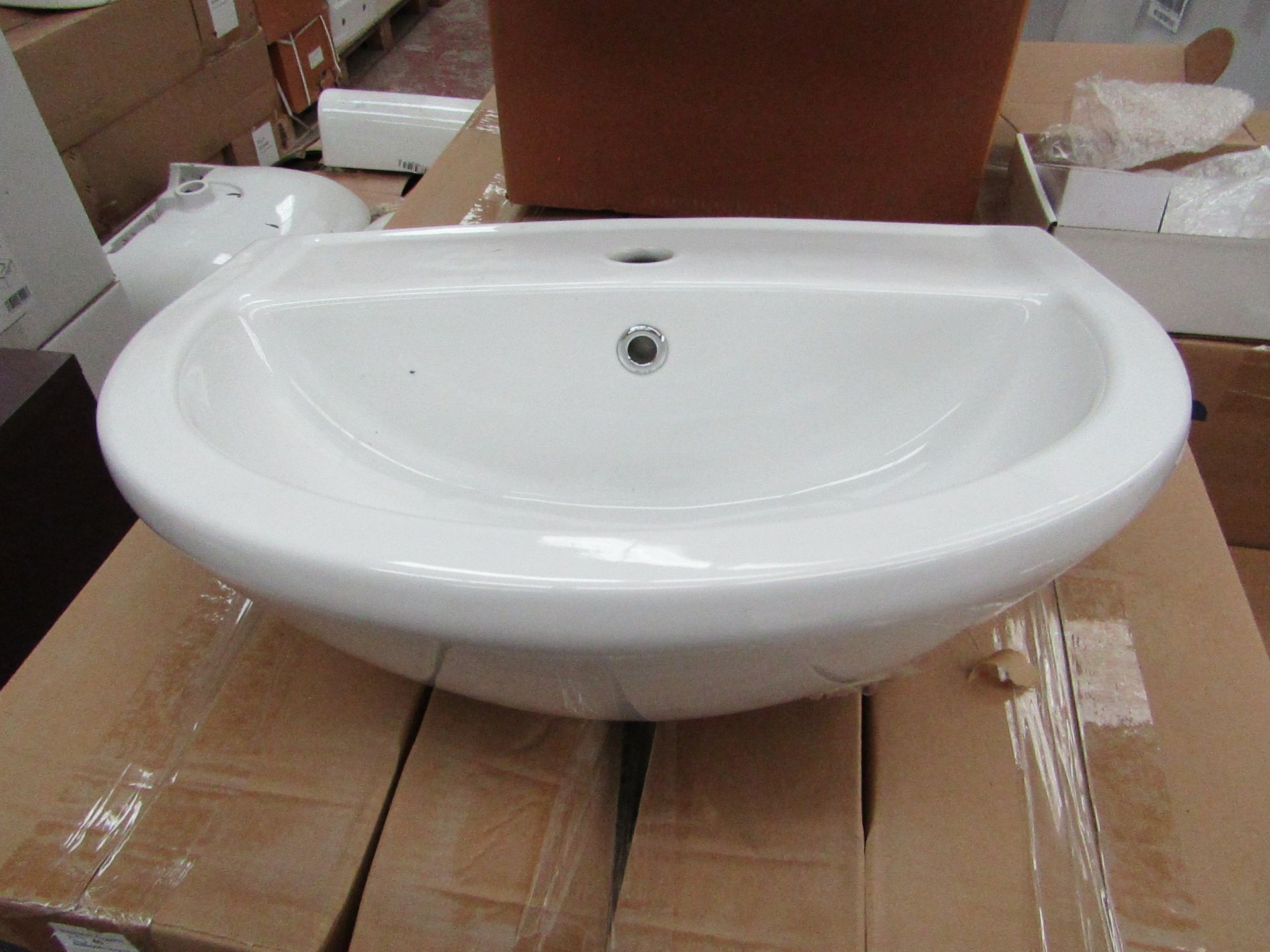 Lecico Remini 50cm 1 tap hole sink, new