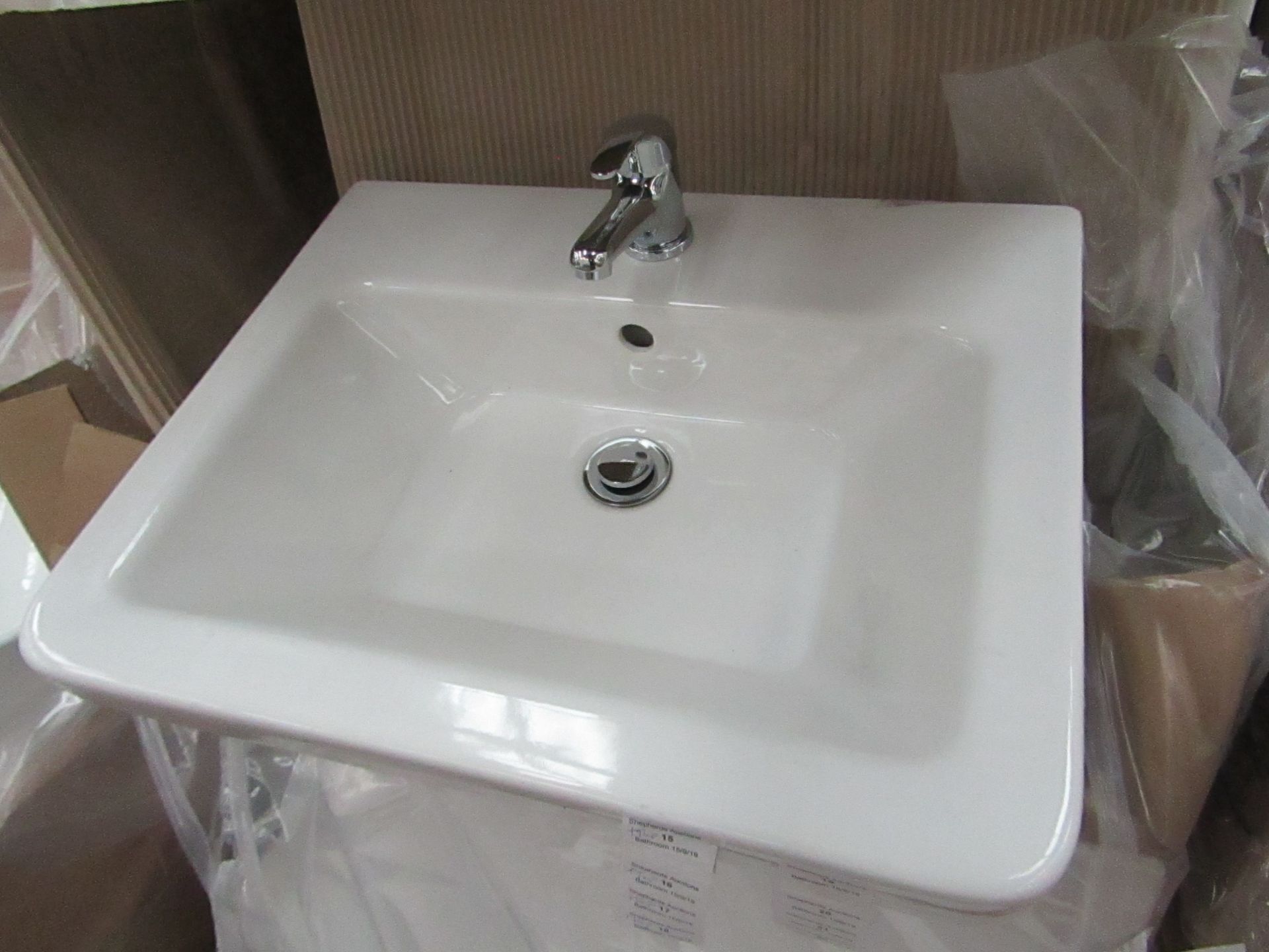 Victoria Plum Verso 550mm sink with mono block mixer tap, new and Boxed