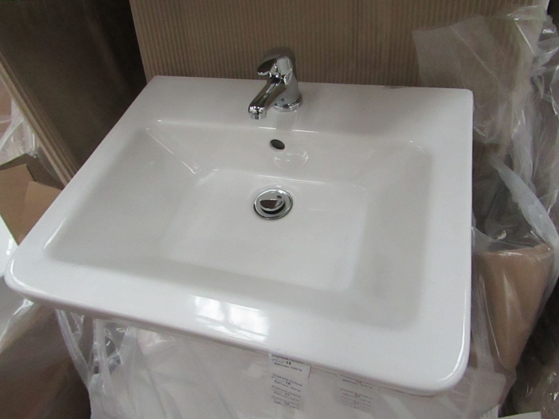 Victoria Plum Verso 550mm sink with mono block mixer tap, new and Boxed