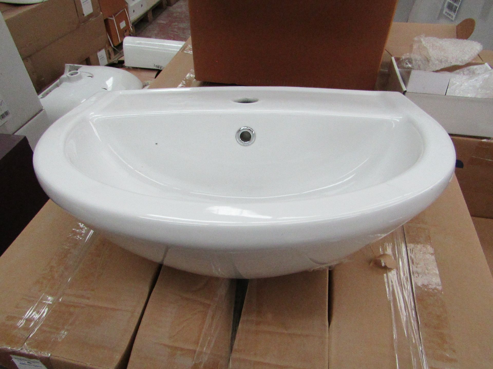 Lecico Remini 50cm 1 tap hole sink, new