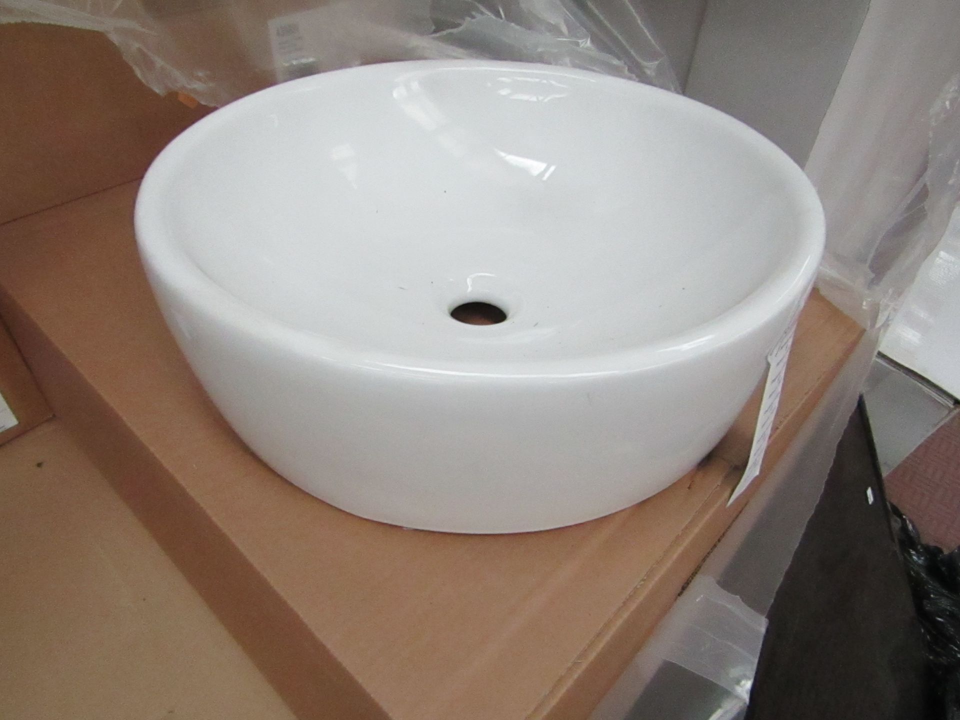 Nabis 45cm circular counter top sink, new and boxed