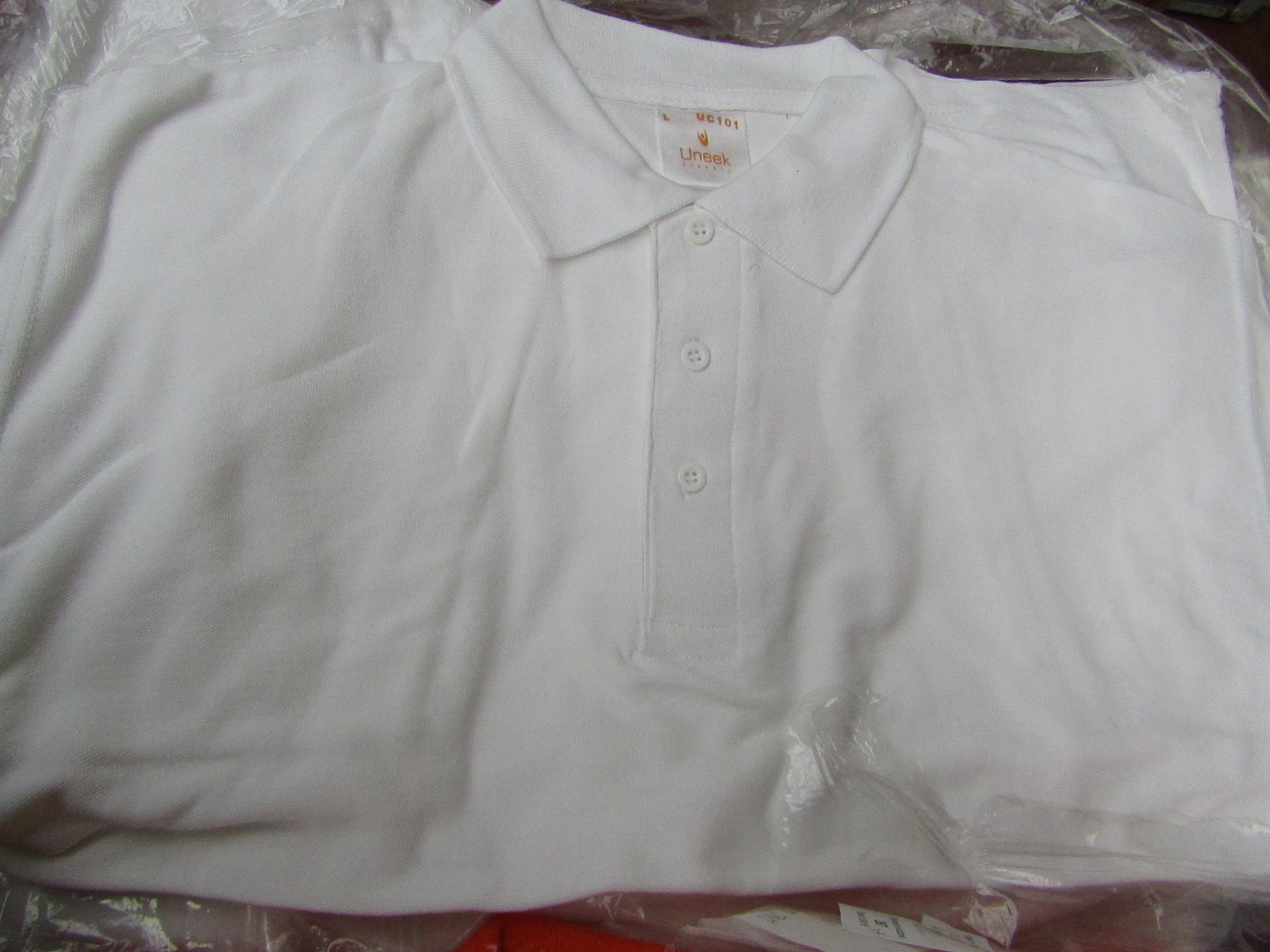 4 x Uneek Classic, Polo Shirt, Size L, New