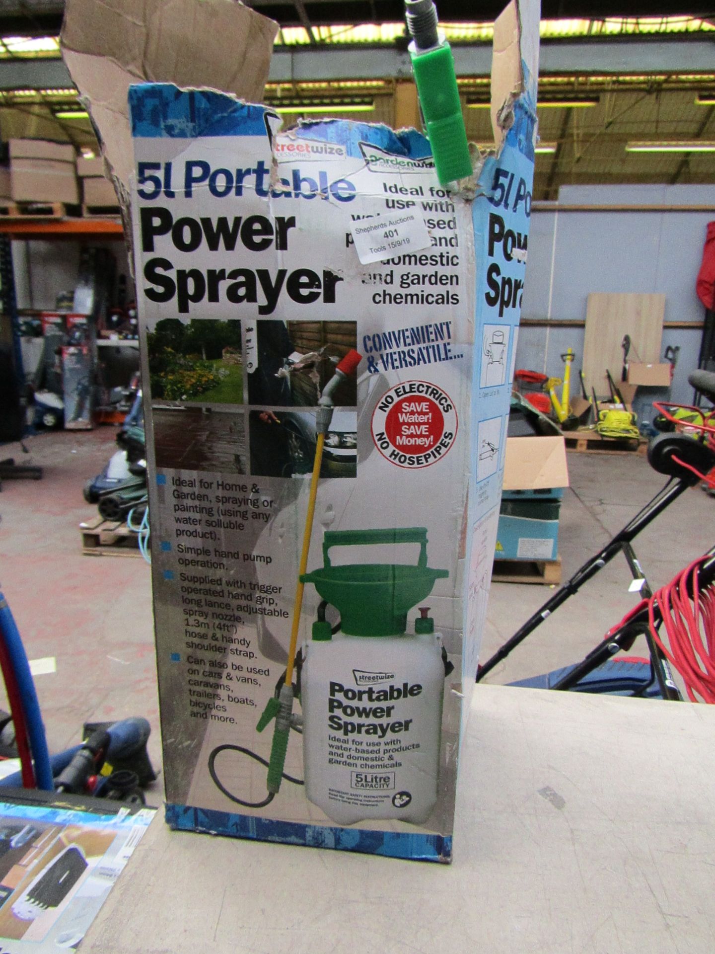 Streetwise 5Ltr power sprayer, boxed and unchecked