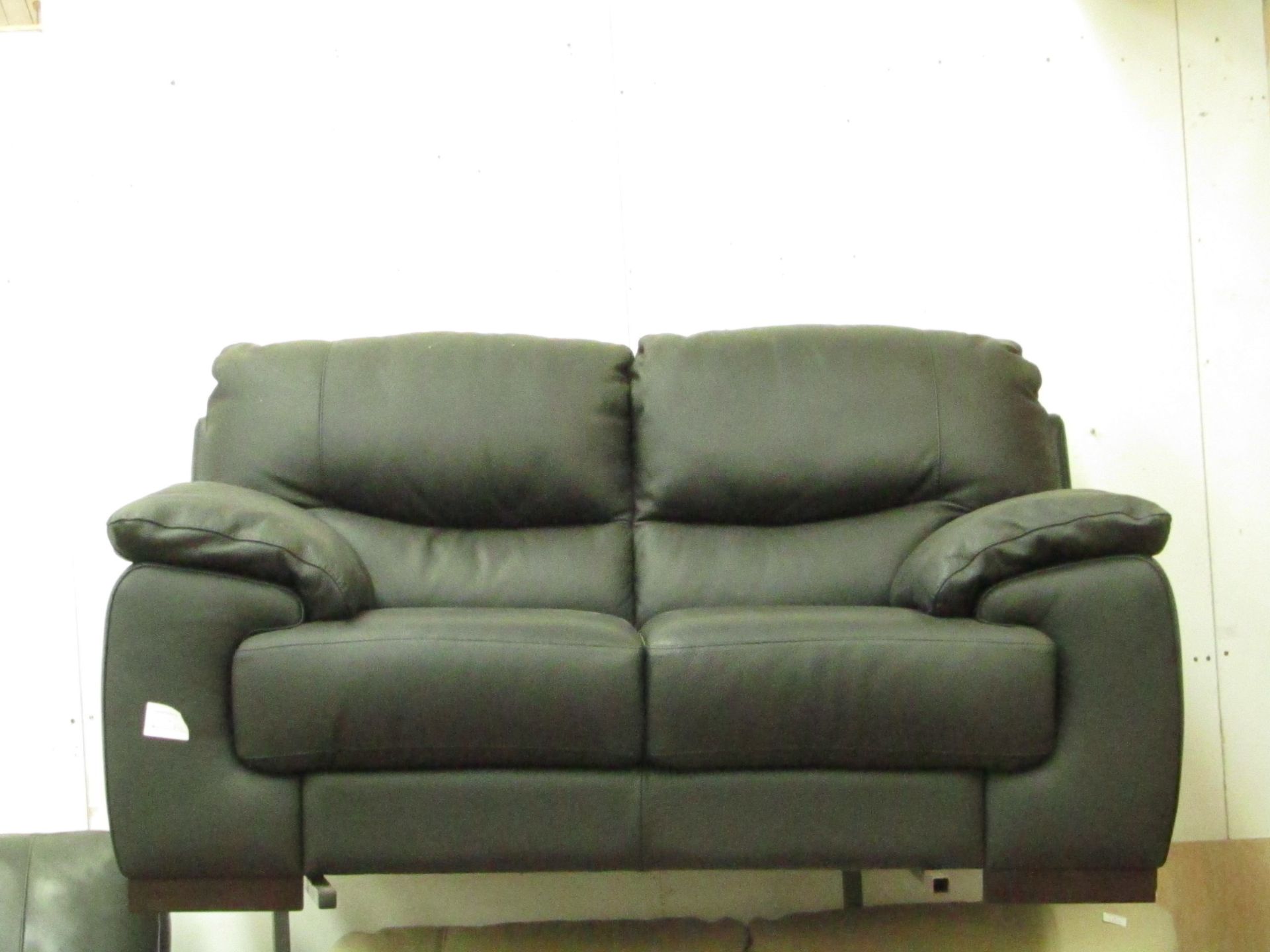 Costco Black Leather 2 seater sofa, no major damage.