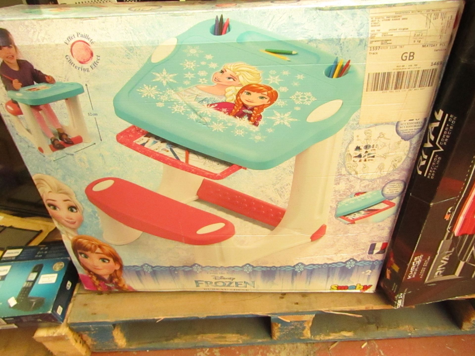 Disney Frozen activity desk, unchecked and boxed.