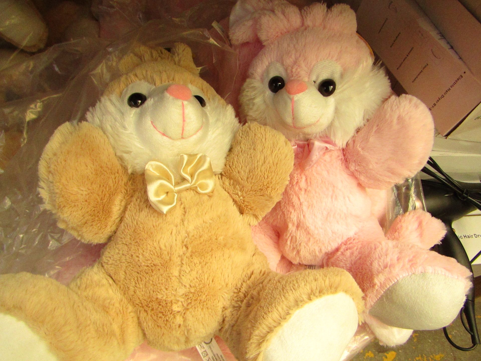 2 x Loveable Easter Teddies.1 x Pink & 1 x Beige.New