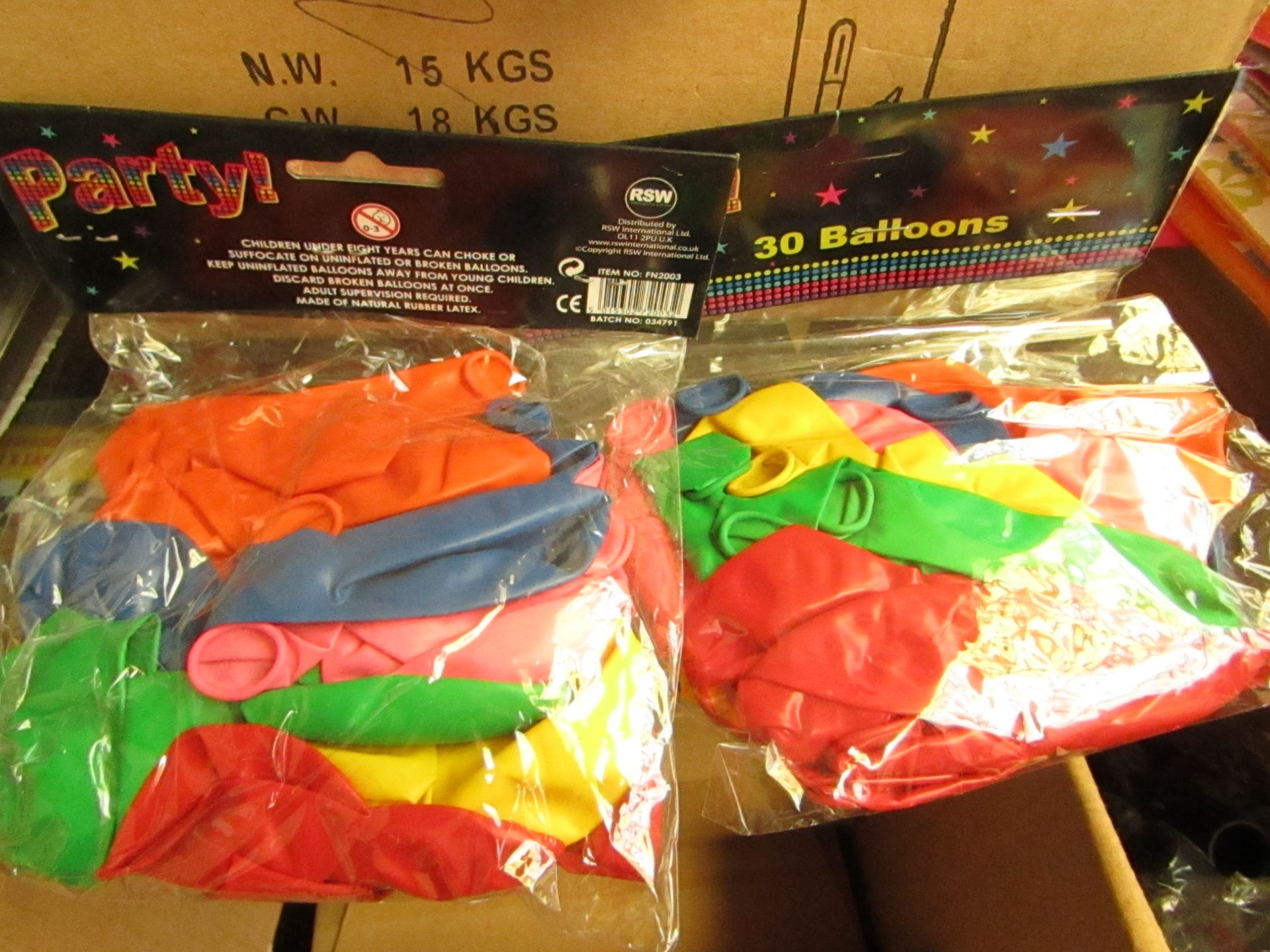 10 x packs of Party! Balloons 30 per pack new & packaged