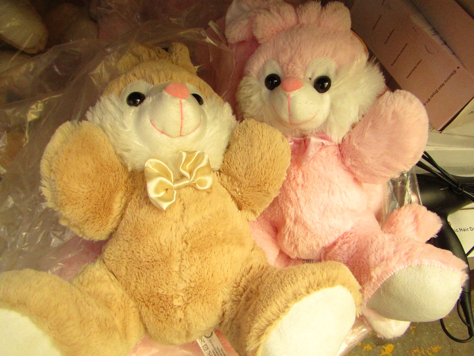 2 x Loveable Easter Teddies.1 x Pink & 1 x Beige.New