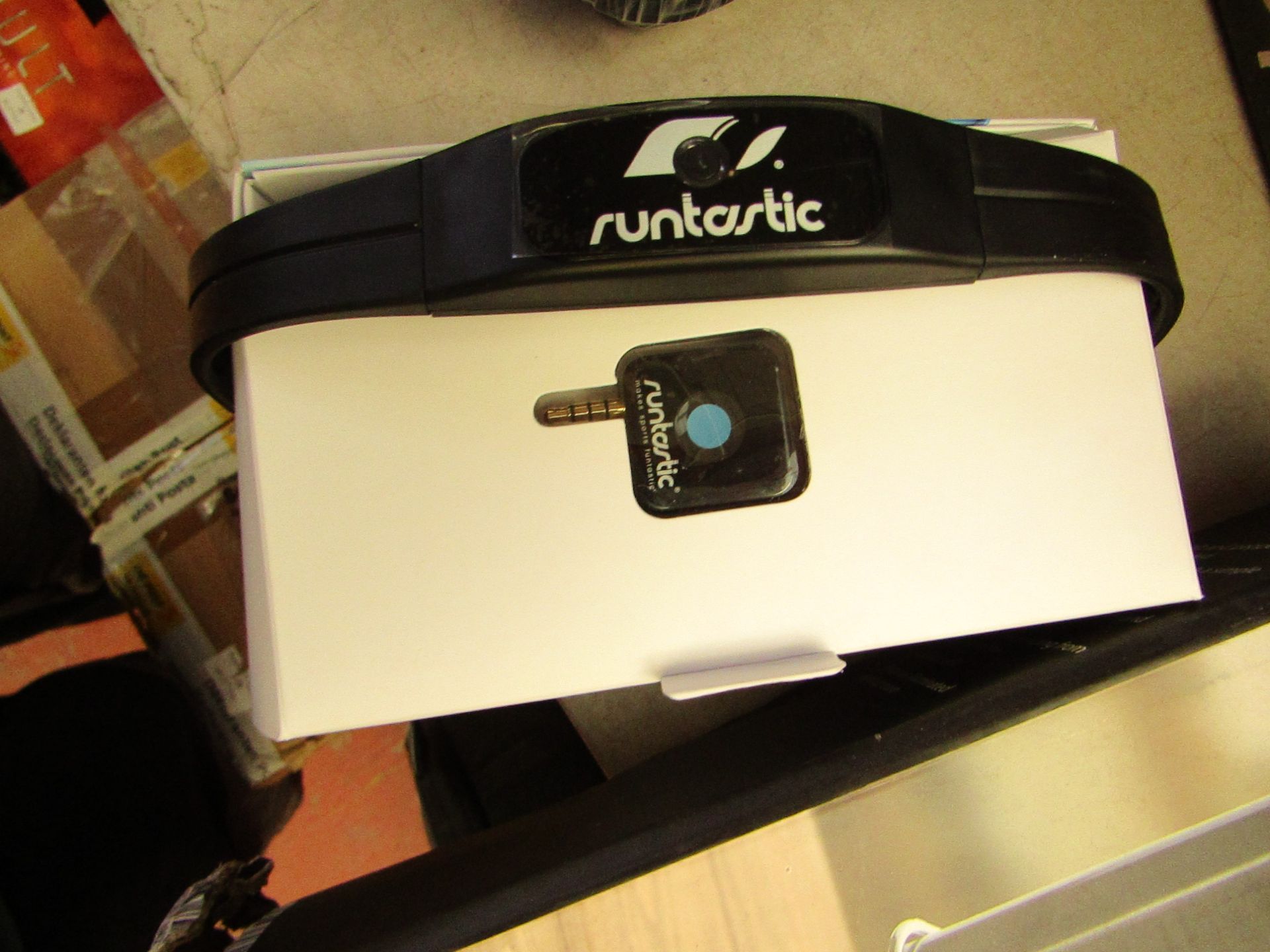 Runtastic heart rate monitor for smartphones, untested and boxed.
