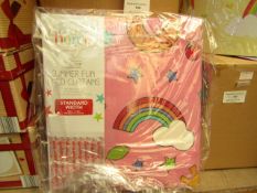 George Home Tab Top Summer Fun Lined Curtains.w66" l54".New & Packaged.See pic for design