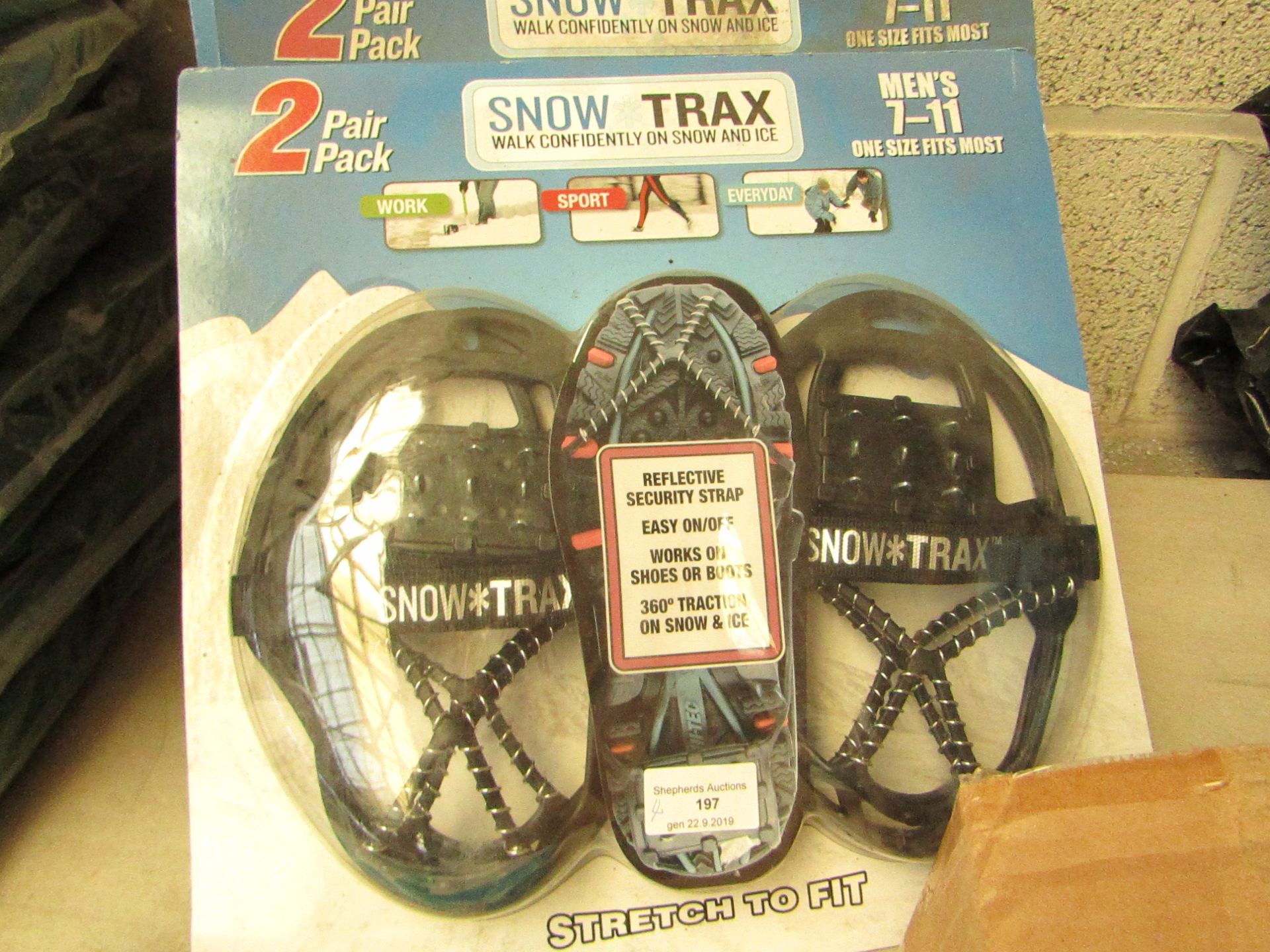 4 sets Of 2 Snow Trax,Size 7 - 11.New & packaged