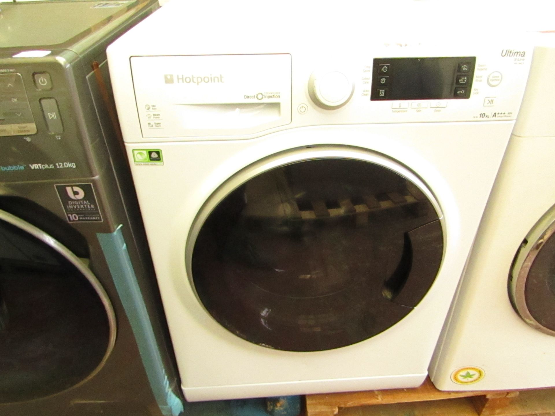 Hotpoint 10kg Ultima S-Line Washing Machine.Unable To Test as No Plug,No major Damage