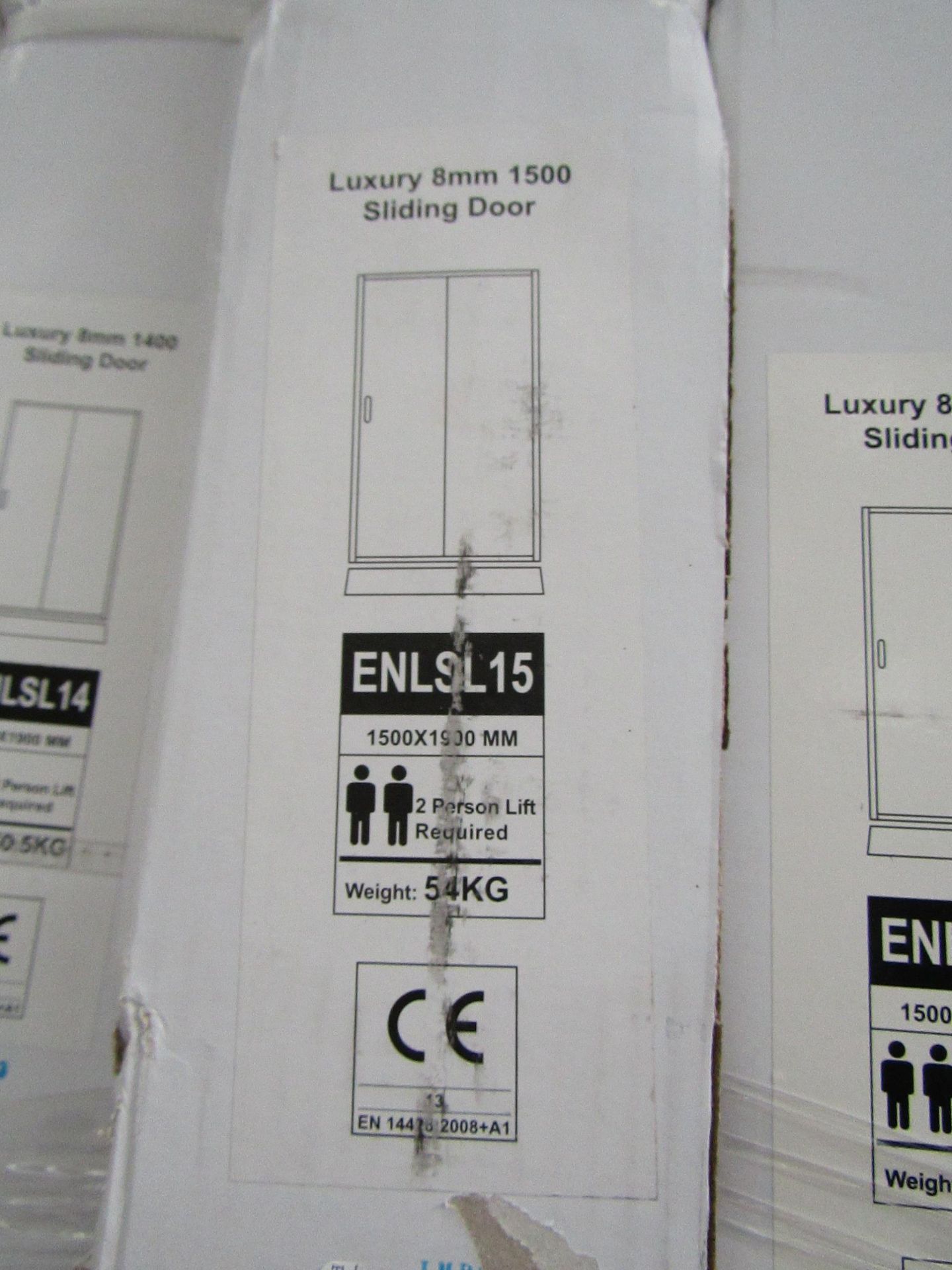 luxury 1500mm shower sliding door unit, new and boxed, RRP £257
