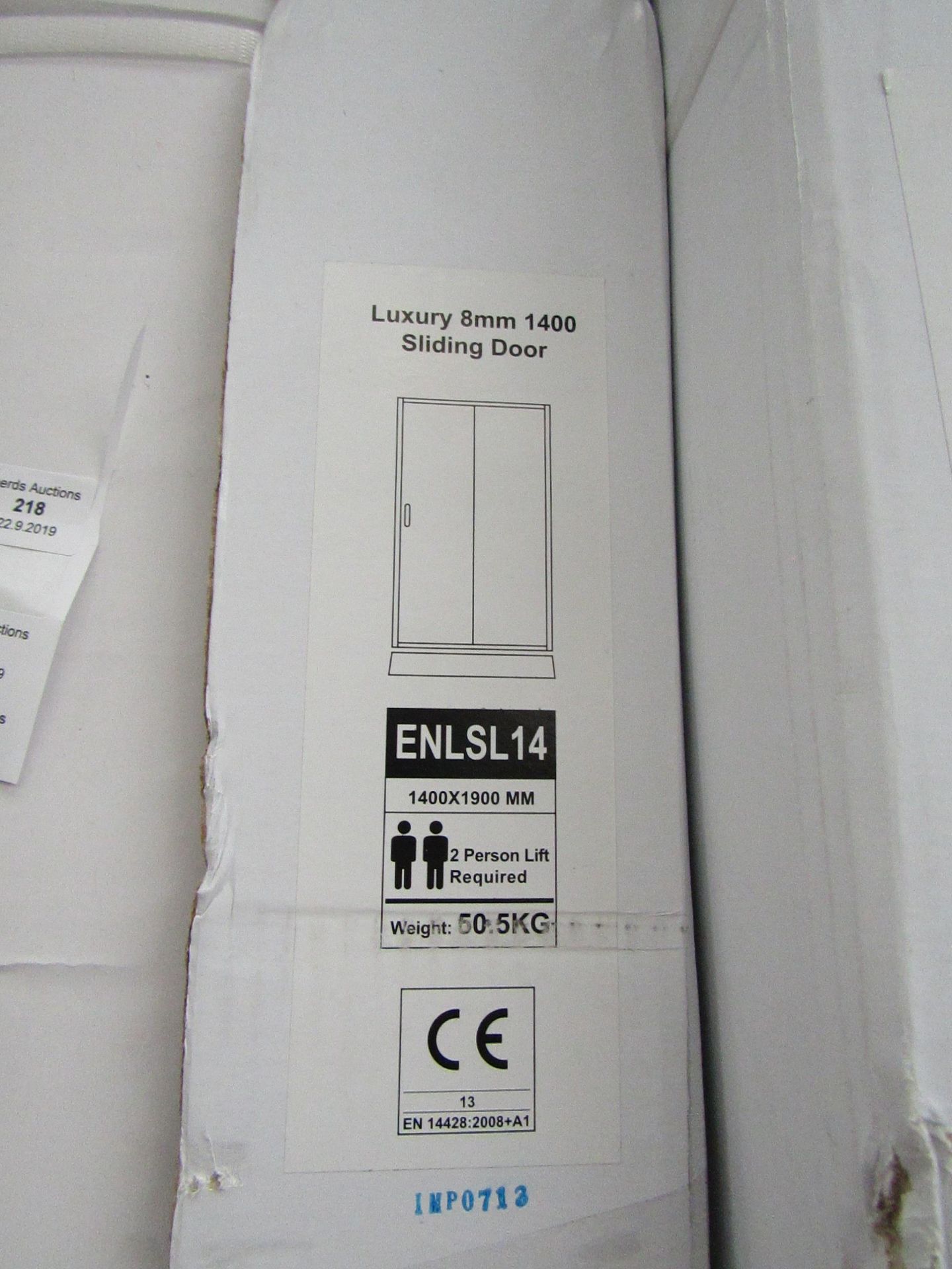 luxury 1400mm shower sliding door unit, new and boxed, RRP £246