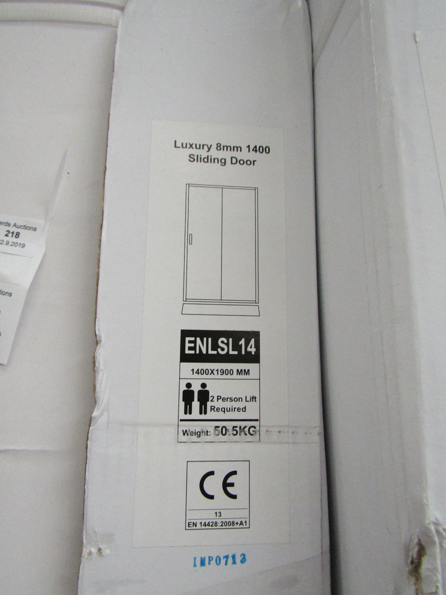 luxury 1400mm shower sliding door unit, new and boxed, RRP £246
