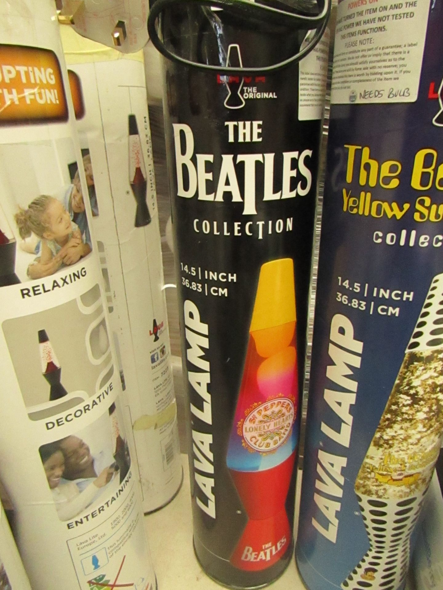 Lava Lamp The Beatles Lamp - Sgt Peppers, Powers On & Boxed RRP£ 49.99