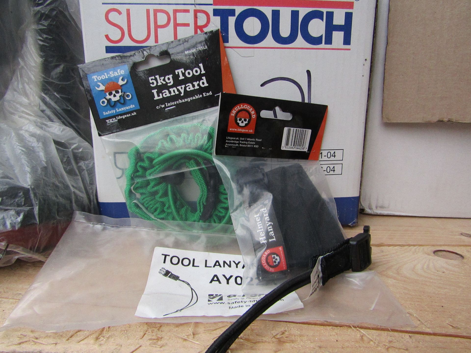 Box containing Approx 30 x Lanyards for Tools and helmets. New in Packaging