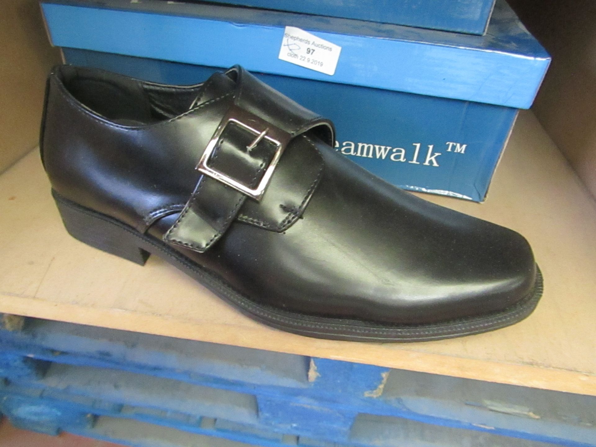 2 x Mens Dreamwalk Smart Black Shoes.Sizes 25 &  25.5.New & Boxed