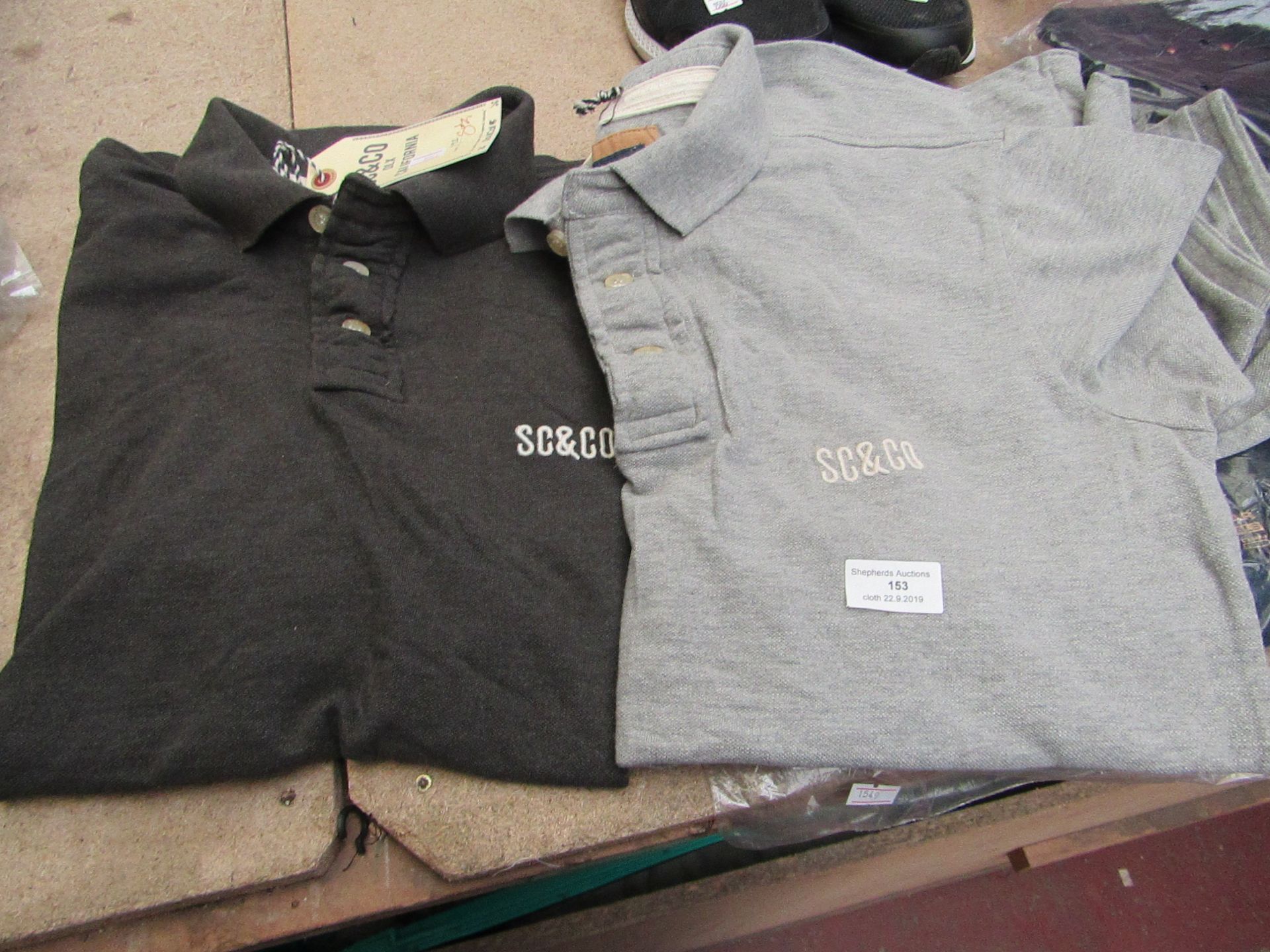2 x SC & Co Polo Neck Shirts. size L RRP £24.99 each New with Tags