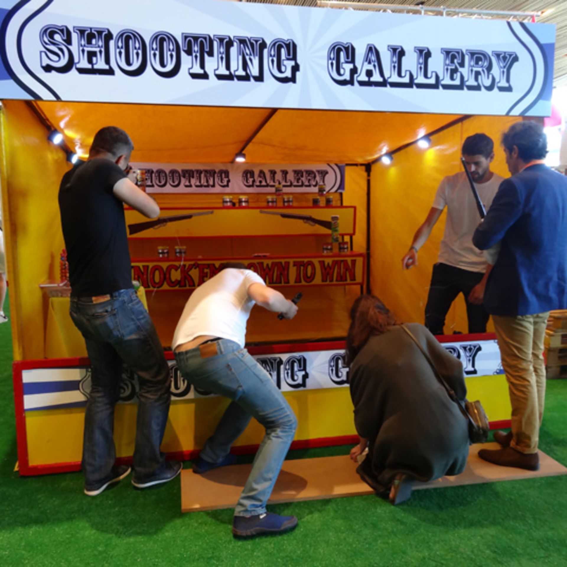 Stall frame and Cover that was original used in a shooting Gallery, the shooting part is not present