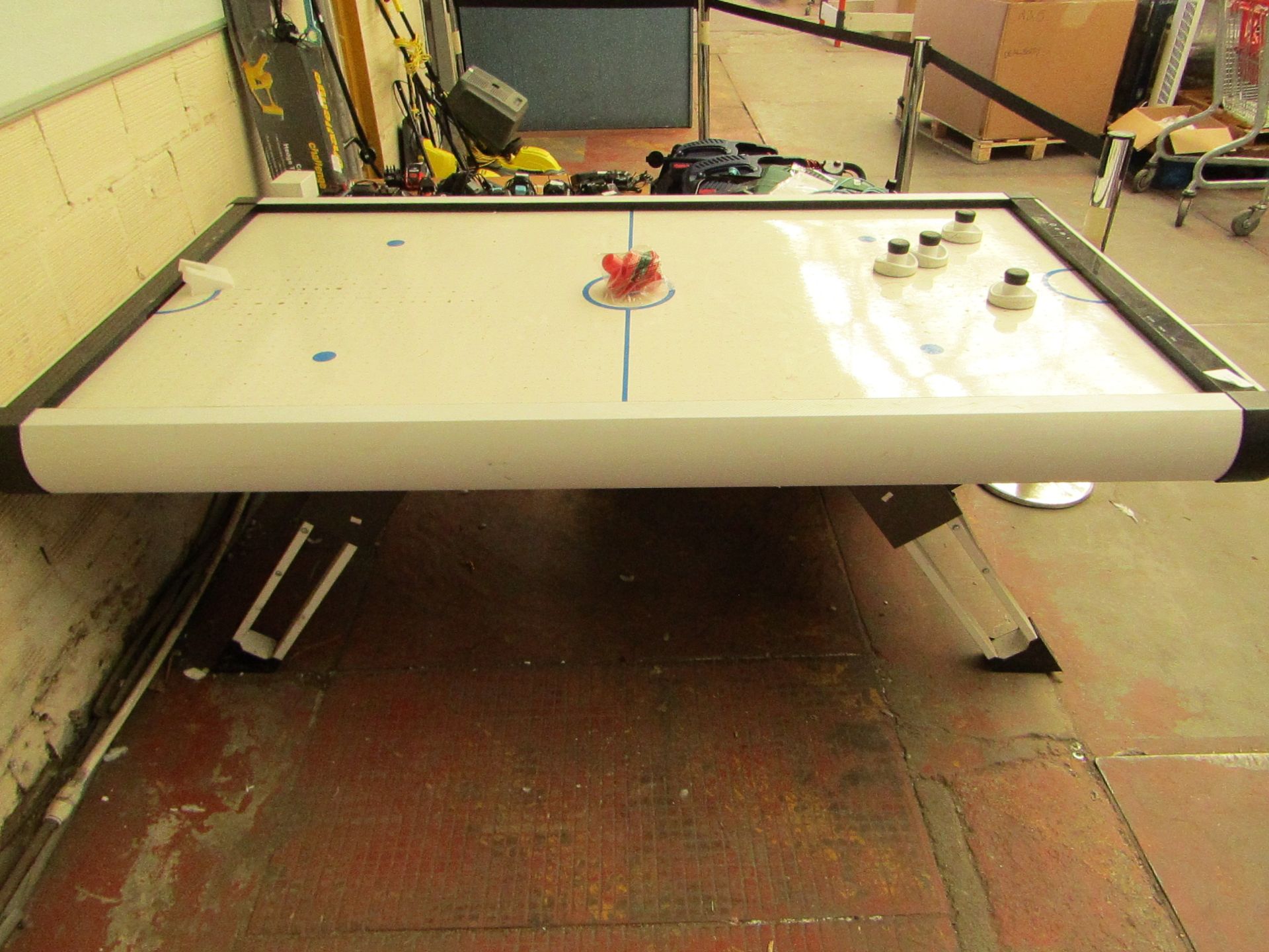 MD Sports Commercial Air Hockey table tested working with Puck and Paddles.