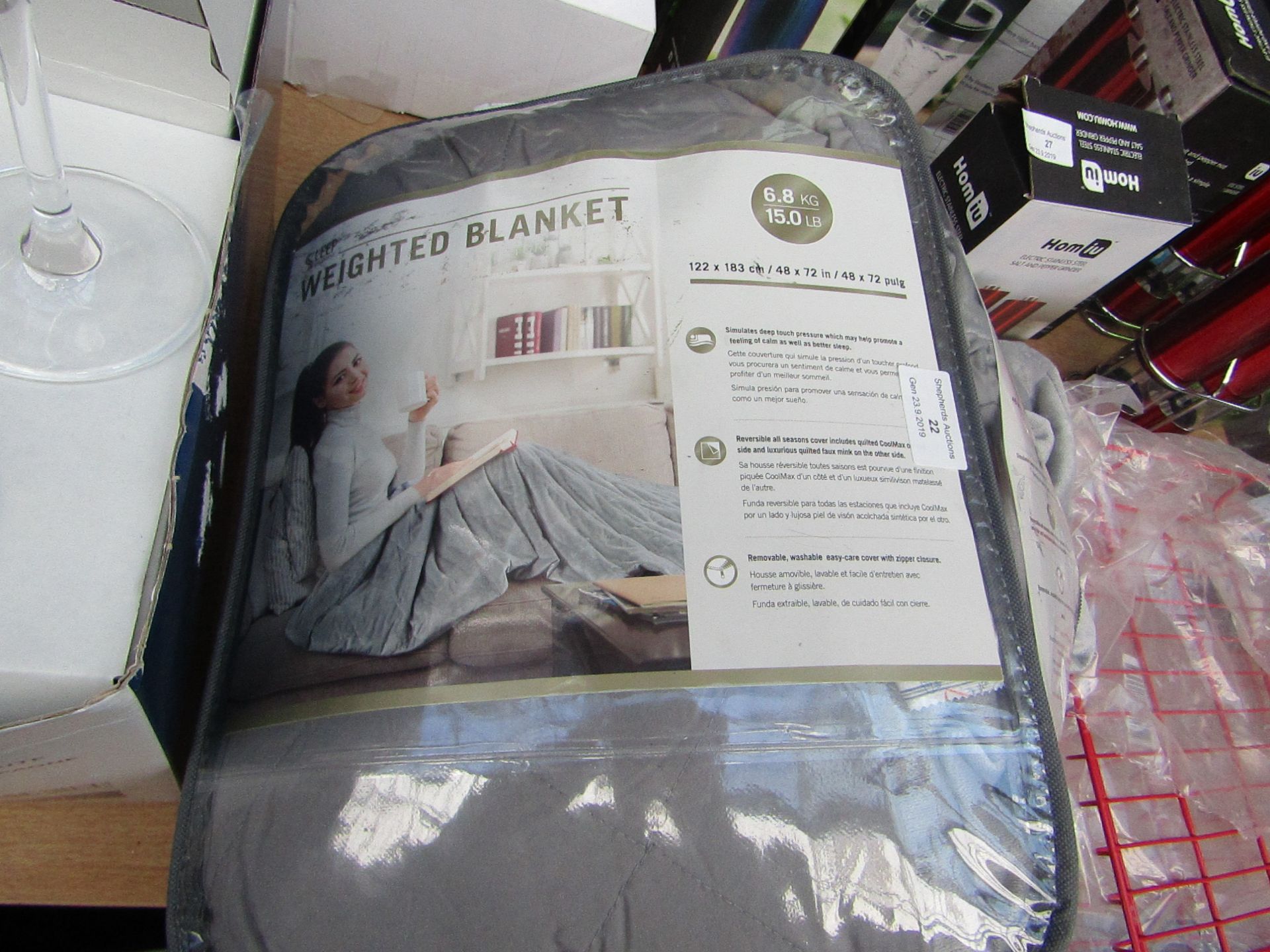 Sleep Philosophy Weighted Blanket 122cm x 183cm packaged