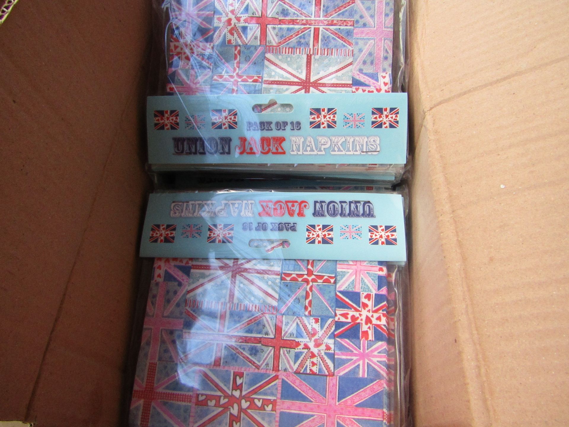 Approx 20 Packs of 16 union Jack Napkins.Packed & Boxed