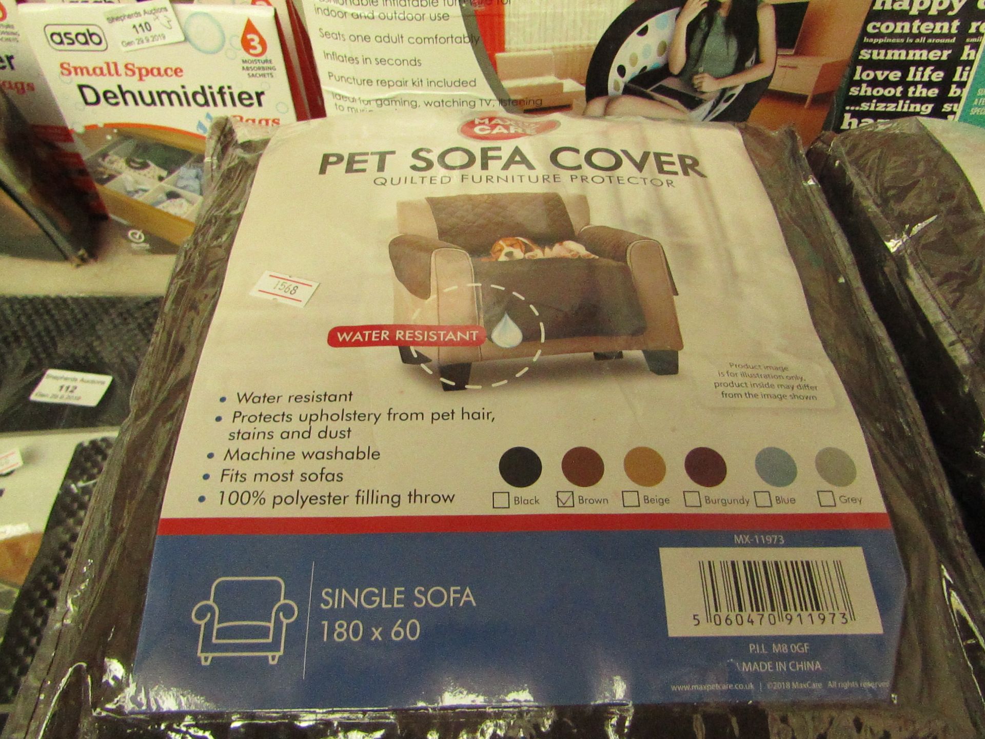 Max Care Pet sofa Cover Quilted Furniture Protector single Sofa 180 x 60 cm new & packaged