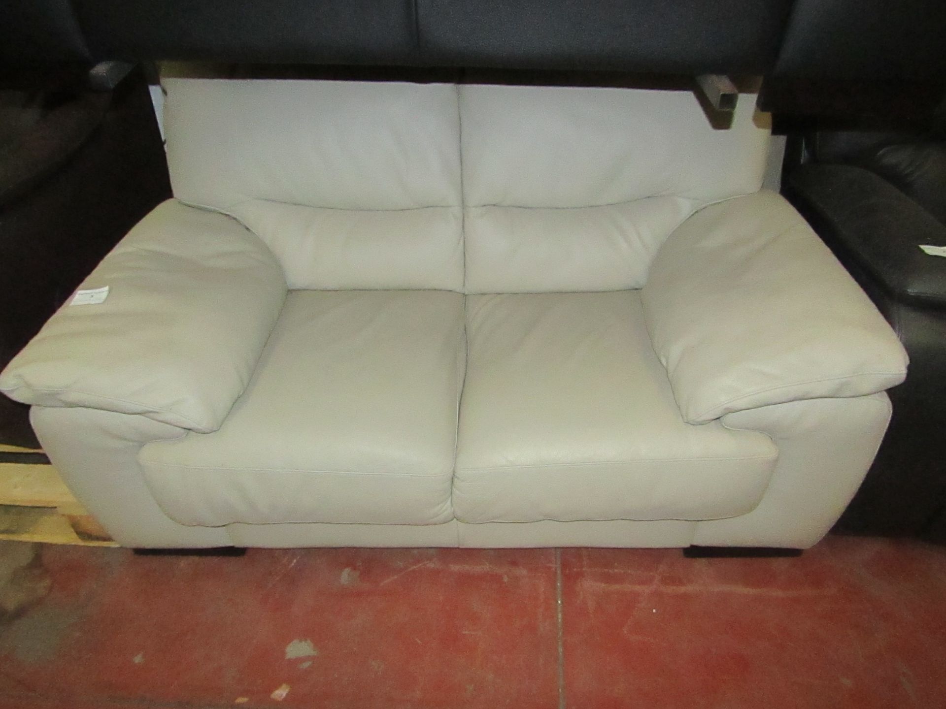 Costco 2 Seater Cream leather sofa no major damage