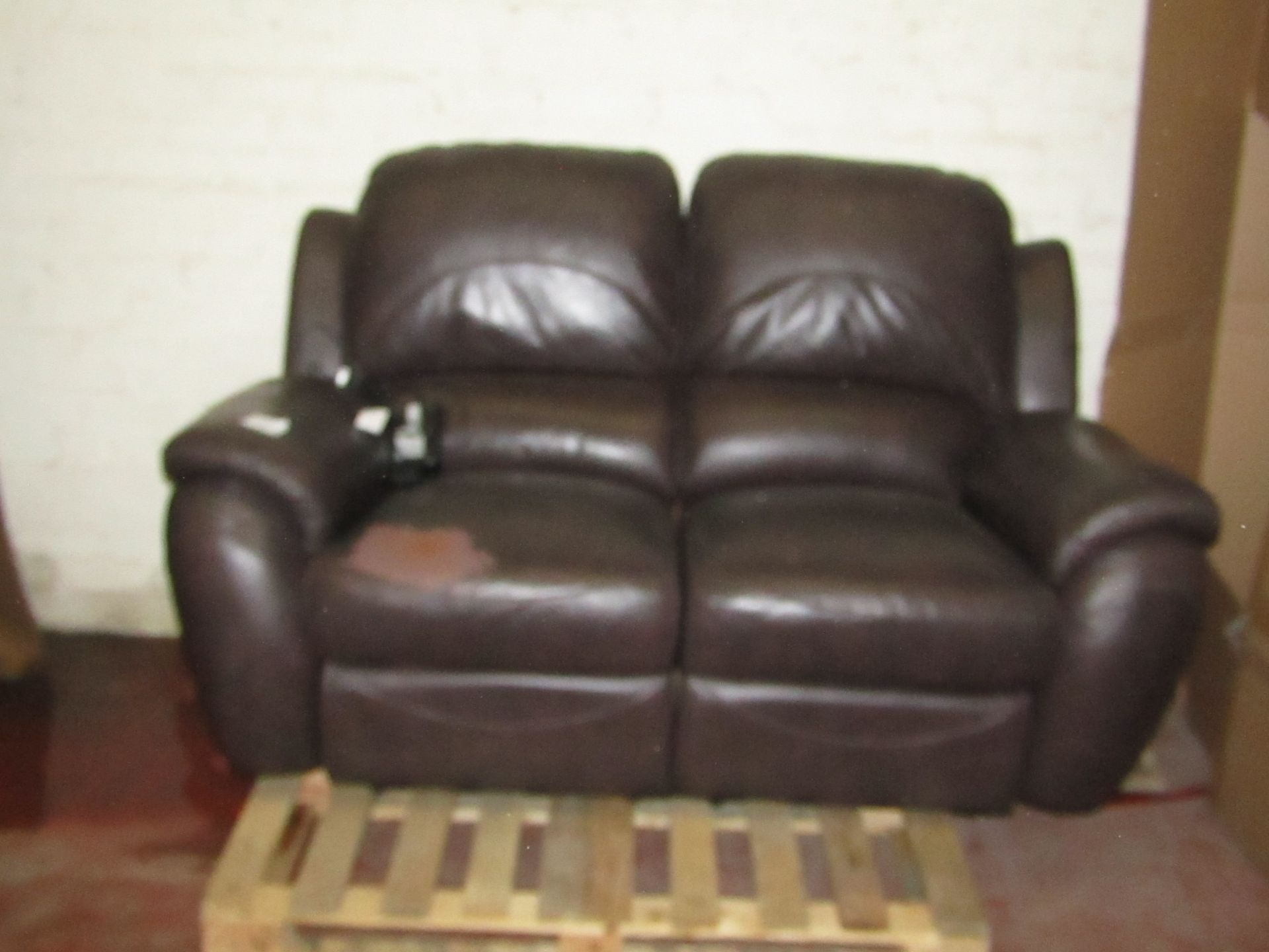 2 Seater La-Z-Boy electric reclining sofa, tested working but wth a discoloured patch in the seat