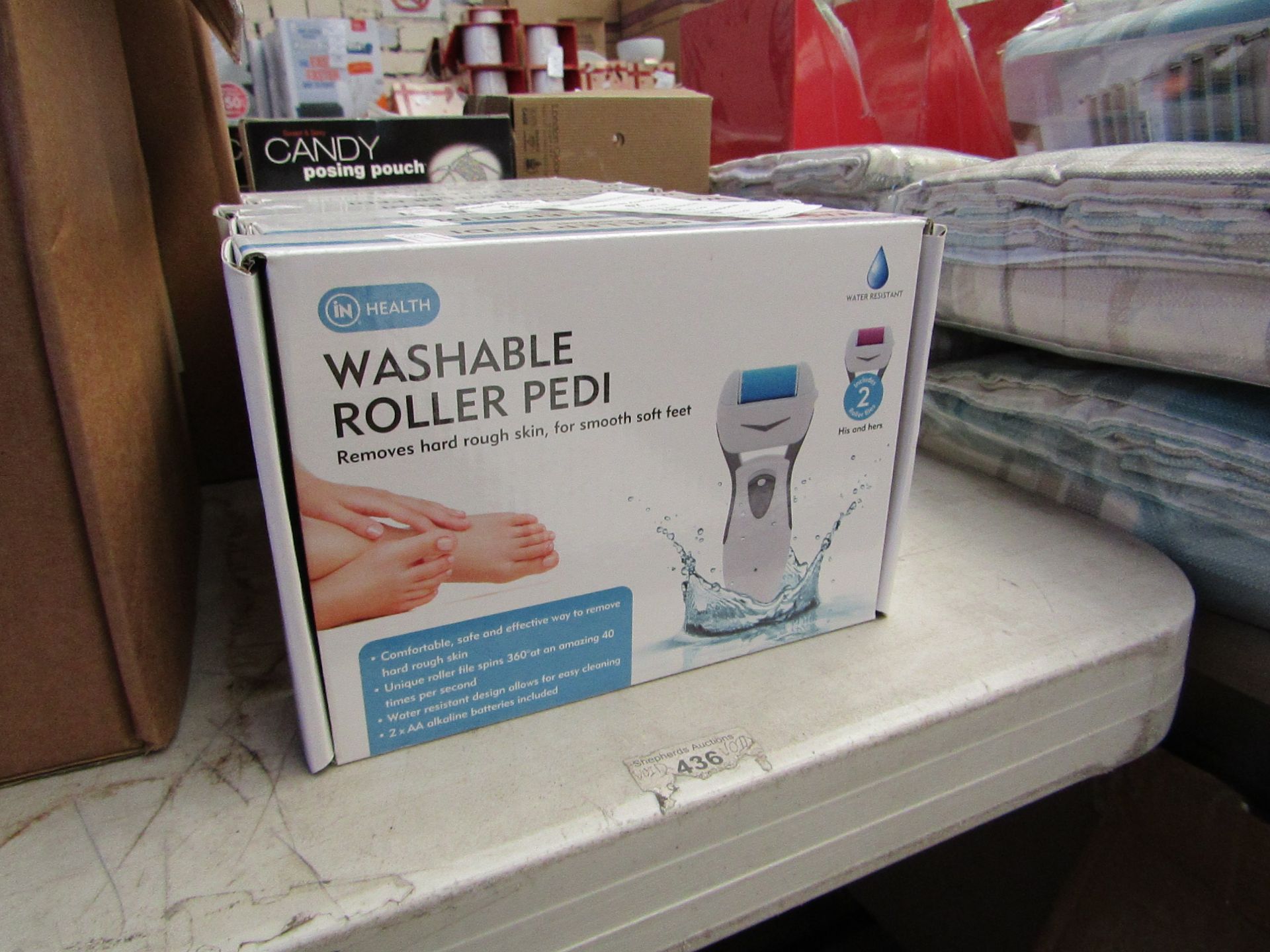 In Health washable roller Pedi, new and boxed.