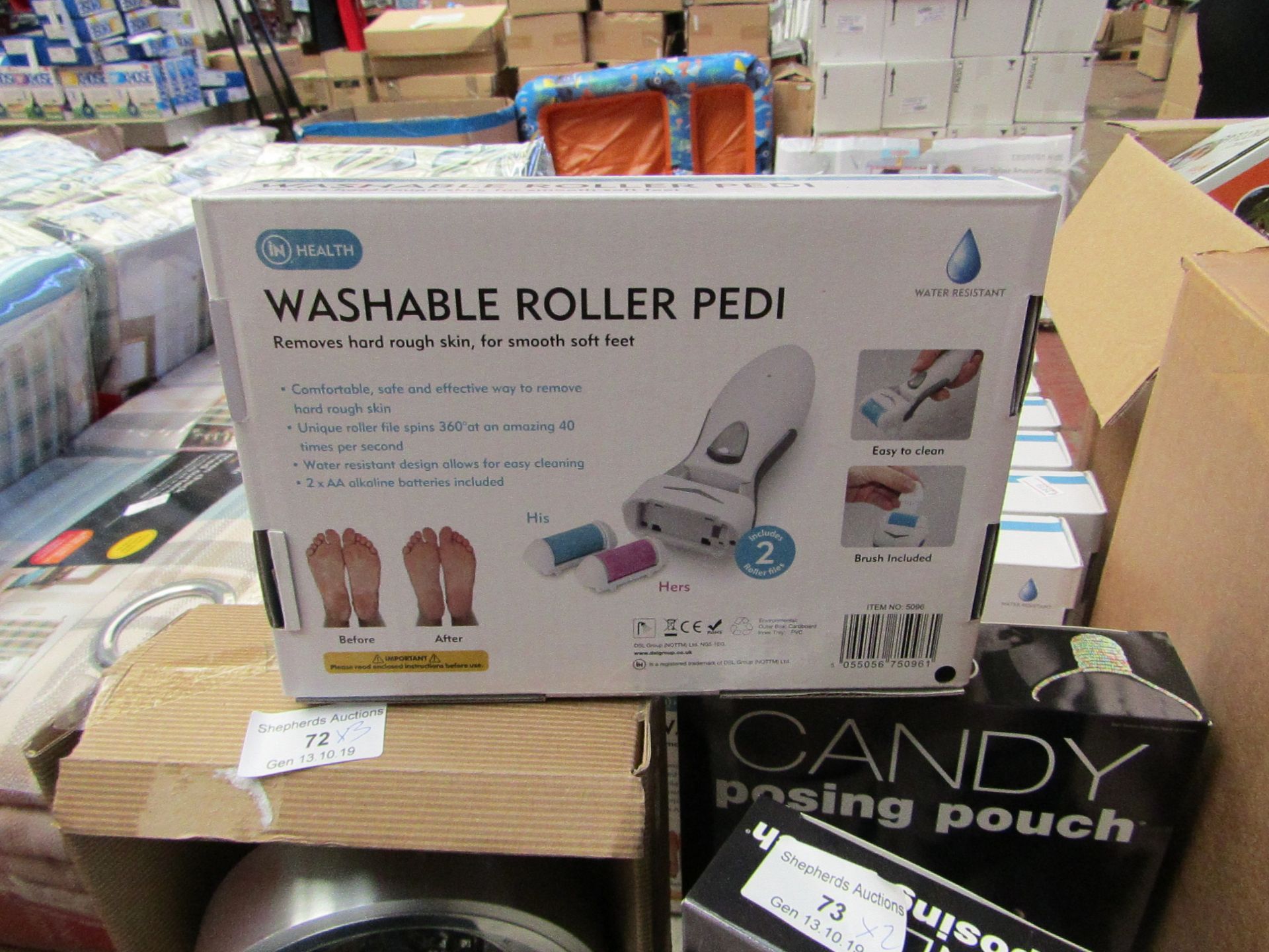 In Health washable roller Pedi, new and boxed.